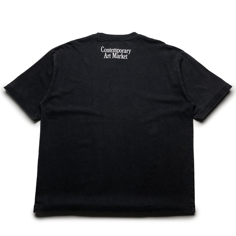 Market Infinity Bear Graphic Tee - Soft Washed Black Cotton T-Shirt for Men & Women - Casual Streetwear & Everyday Comfort