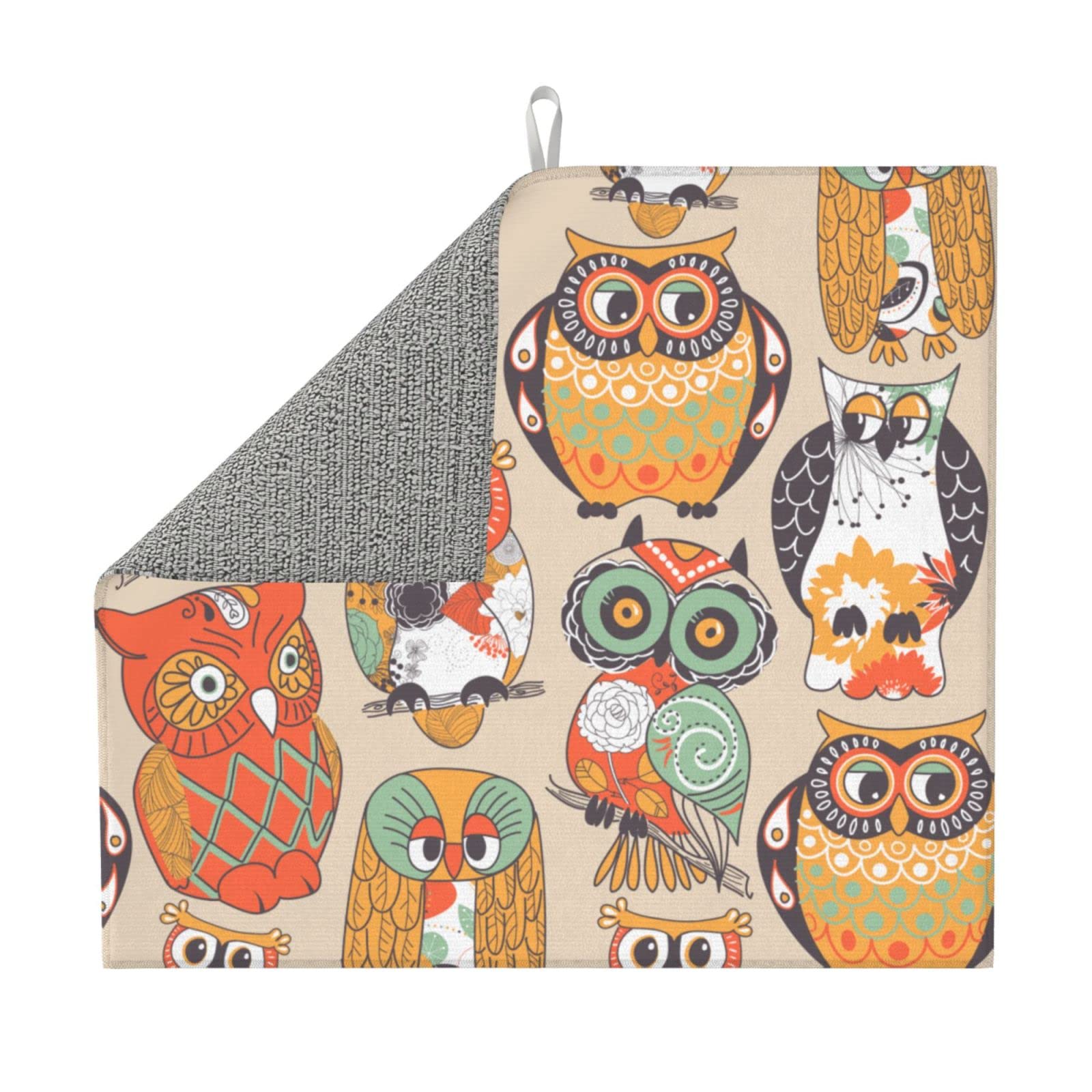 Premium Owl-Shaped Dish Drying Mat - 16