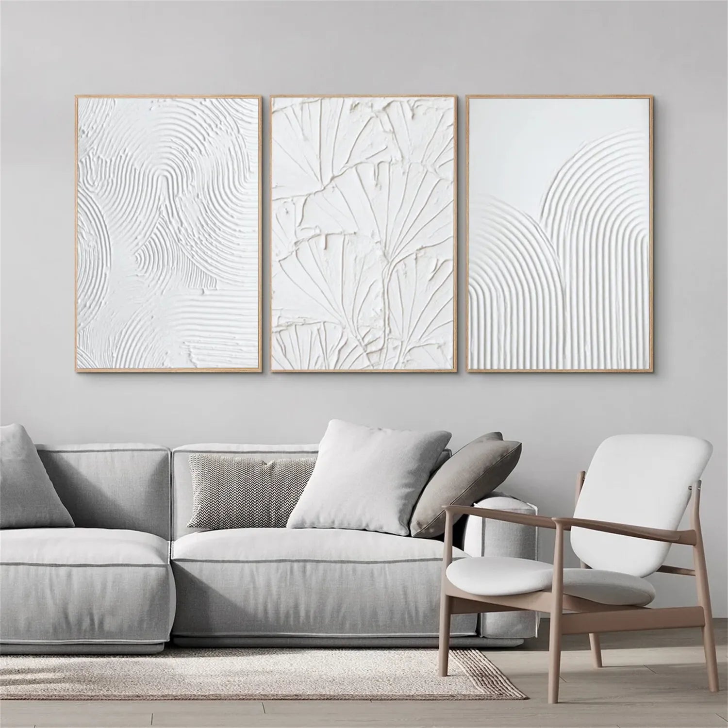 Minimalist Balance Canvas Painting Set of 3 - Abstract Wall Art Decor for Living Room, Bedroom & Office #MM294 | Modern Home Decor & Gift Idea