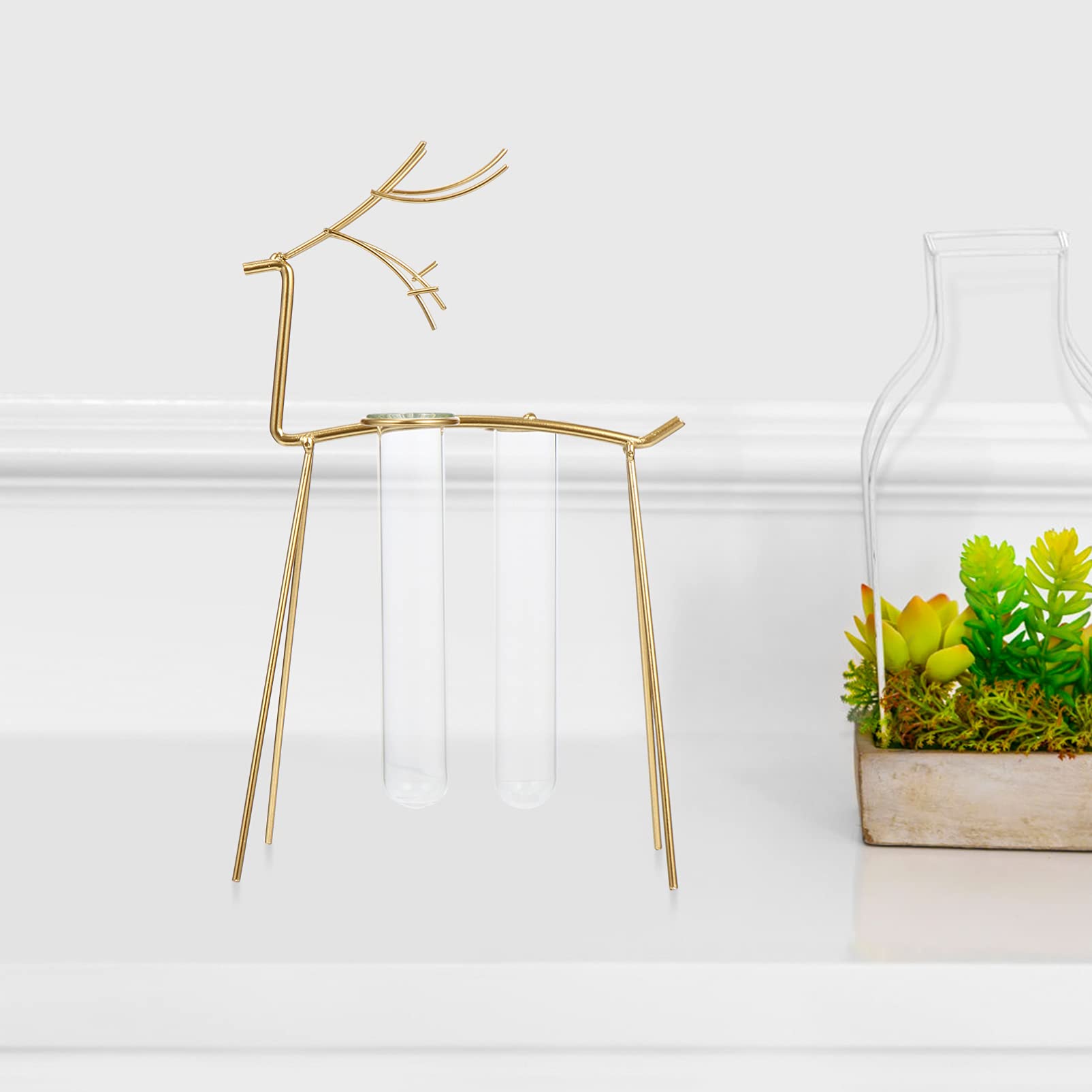 Cabilock 1pc Hydroponic Glass Vase - Indoor Plant Container, Desktop Flower Pot for Home Office Decor, Hydroponic Gardening Supplies for Herbs, Succulents & Small Plants - Perfect for Windowsill, Desk & Shelf Decorations