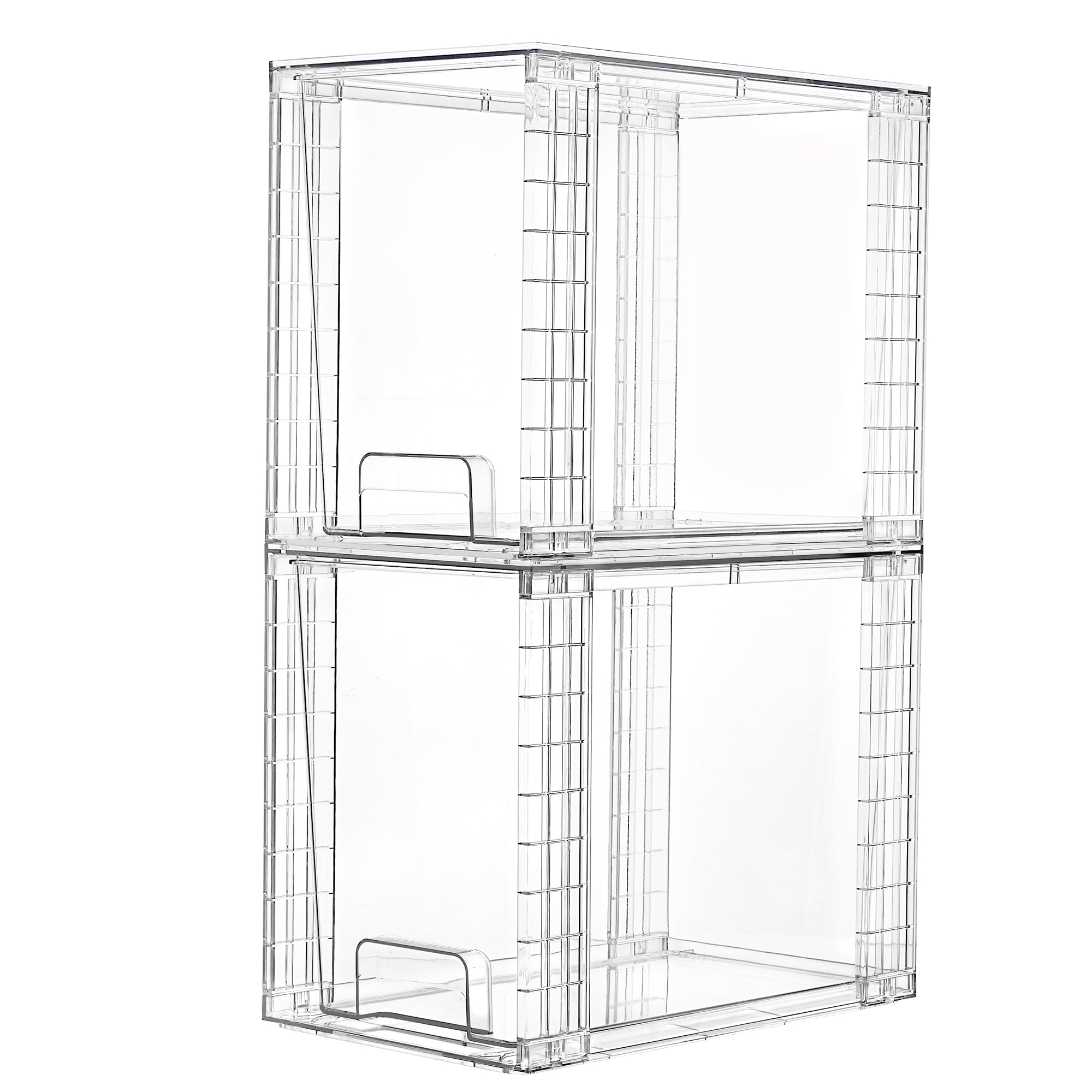 Vtopmart 2 Pack Clear Stackable Storage Drawers - 9.7