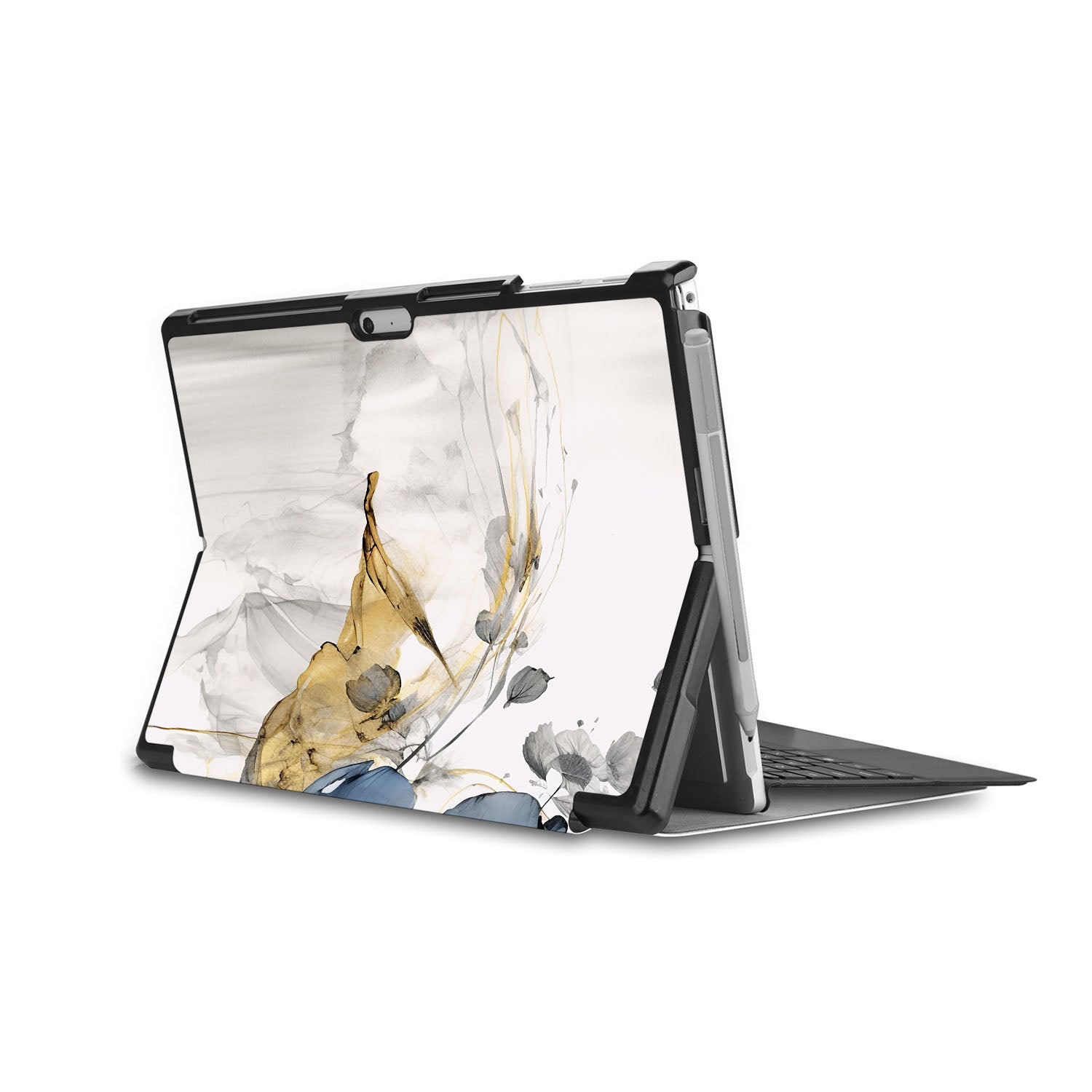Microsoft Surface Case with Artistic Flower Design - Slim Protective Cover for Surface Pro/Go/Laptop - Perfect for Work, School & Travel