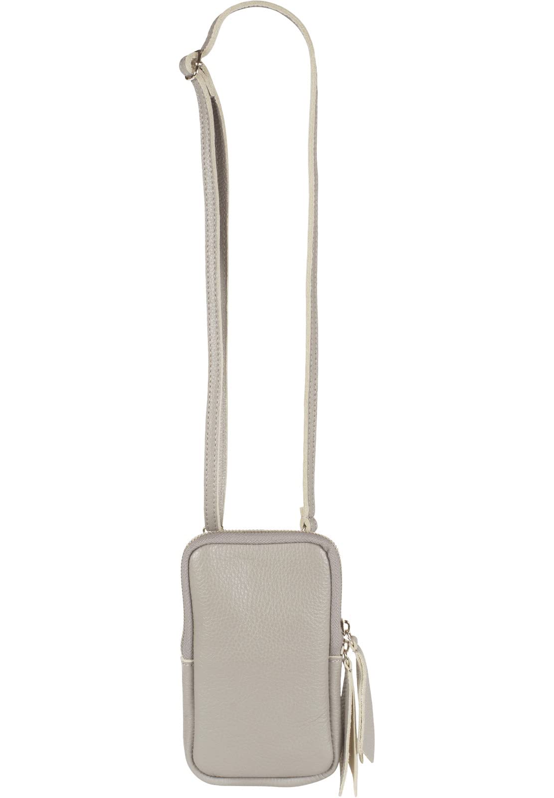 styleBREAKER Genuine Leather Women's Shoulder Bag - Textured Grain, Secure Zipper Closure, Compact Crossbody Purse for Work, Travel & Everyday Use | Model 02012374