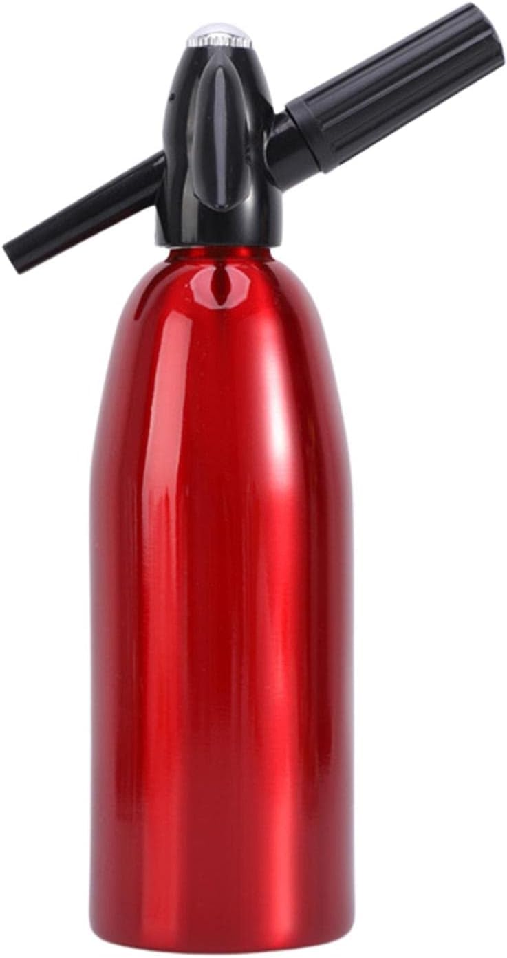 Sparkling Water Maker Machine - Home Soda Maker for Carbonated Drinks, Countertop Carbonation System with CO2 Cylinder, Perfect for Home, Office & Bar Use (Red) - Create Refreshing Sparkling Water & Fizzy Cocktails