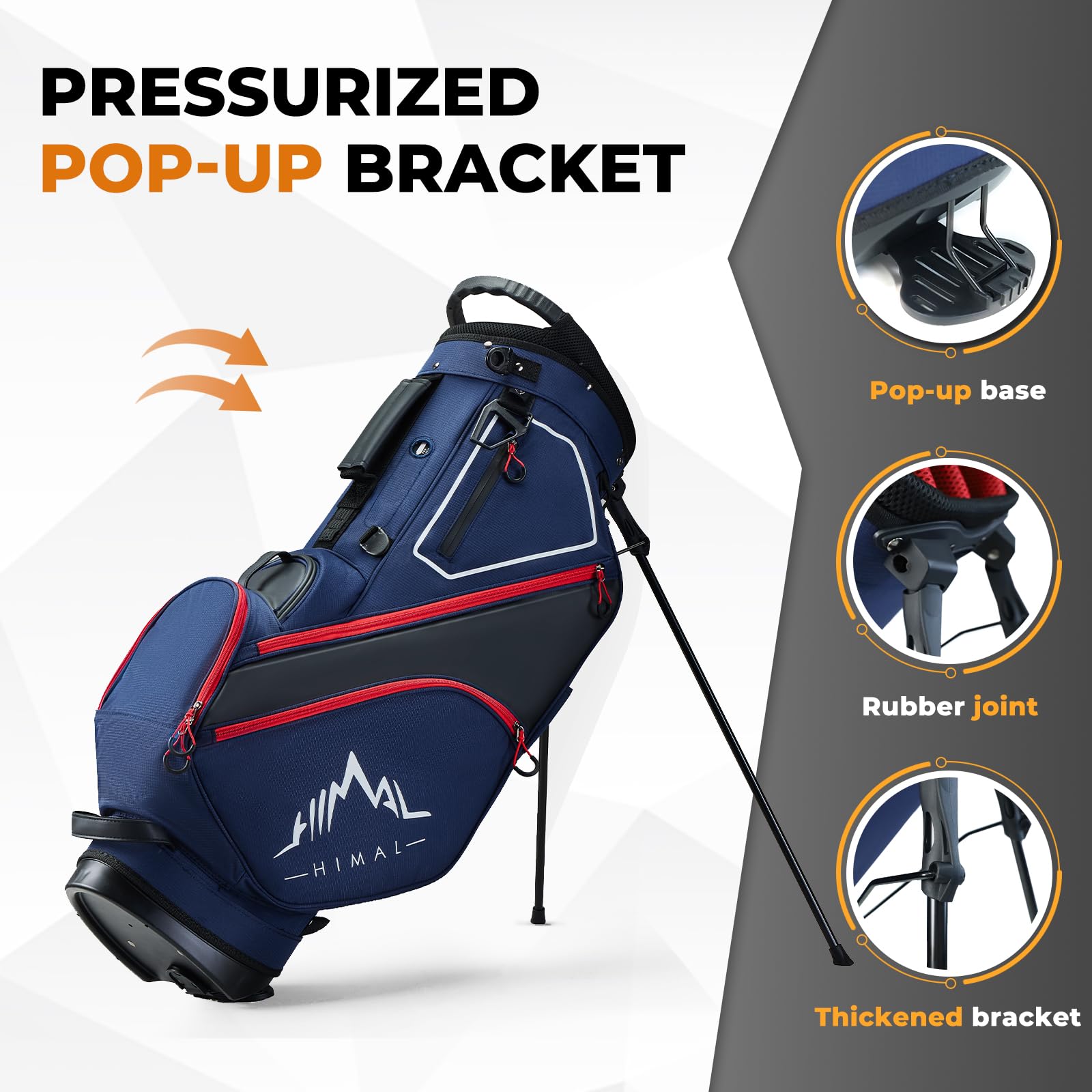 **14-Way Golf Stand Bag Lightweight for Men & Women - Multiple Pockets, Dual Strap & Rain Cover - Perfect for Driving Range, Tournaments & Travel**