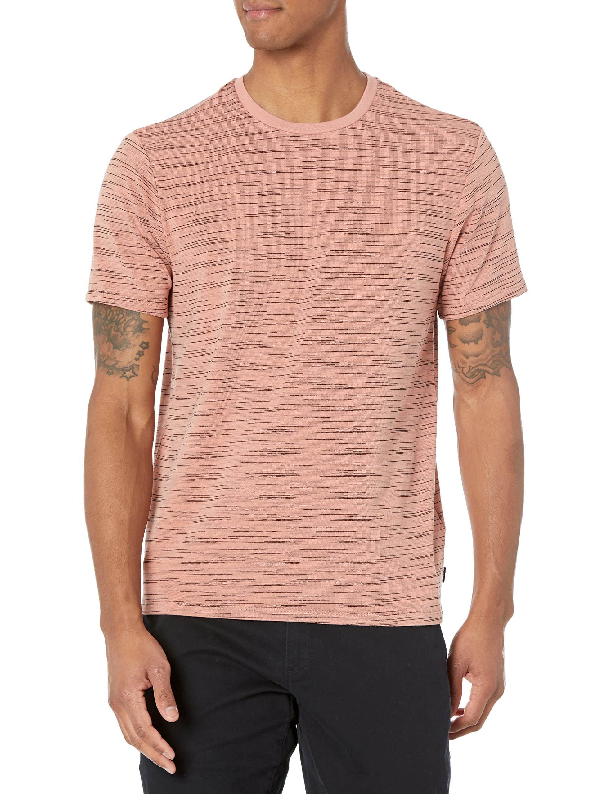 GUESS Men's Echo Space Dye T-Shirt - Soft Cotton Short Sleeve Crewneck Tee for Casual Wear & Everyday Outfits