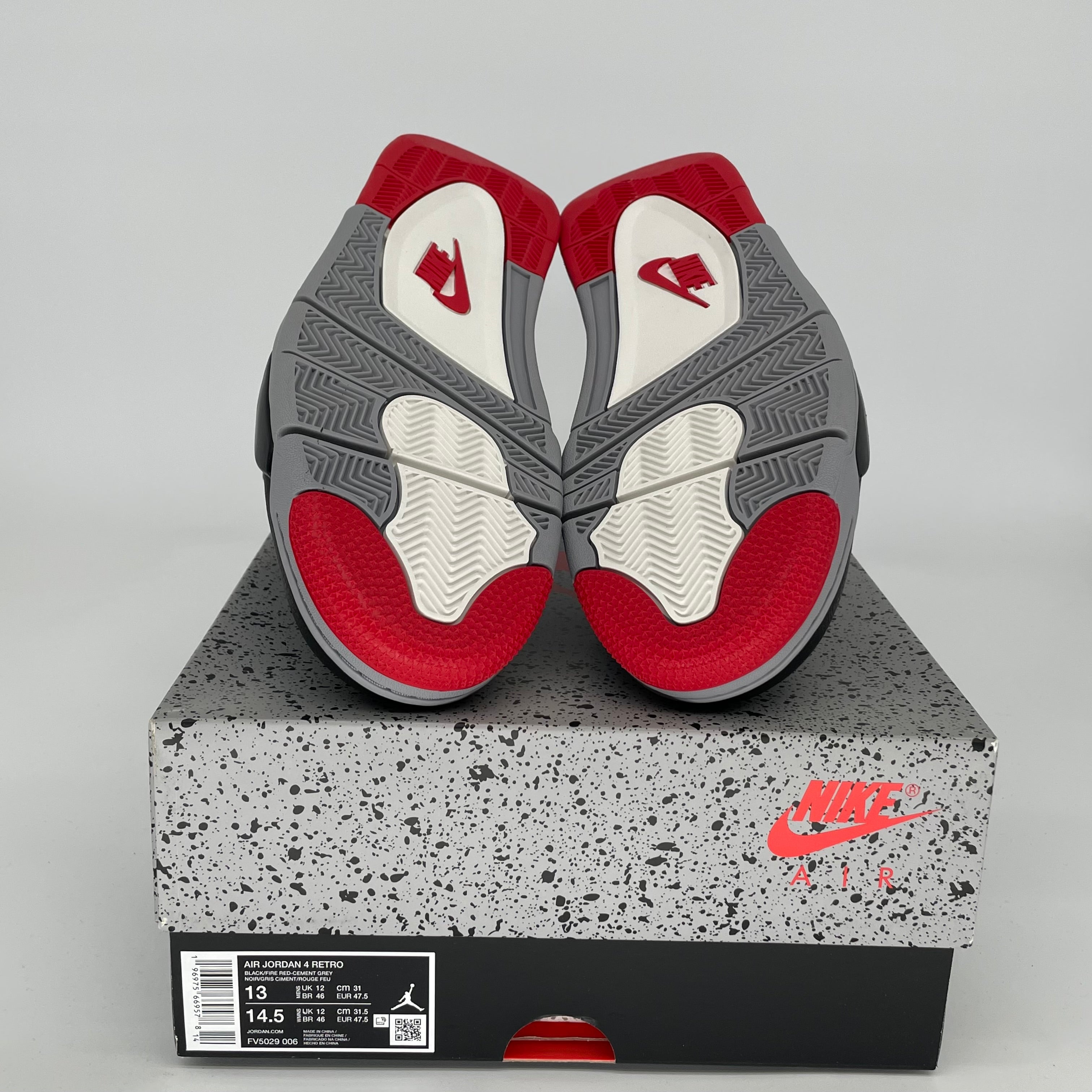 Original Air Jordan 4 Bred Reimagined Men's Basketball Shoes Size 13 (FV5029-006) - Retro Sneakers for Streetwear & Casual Outfits