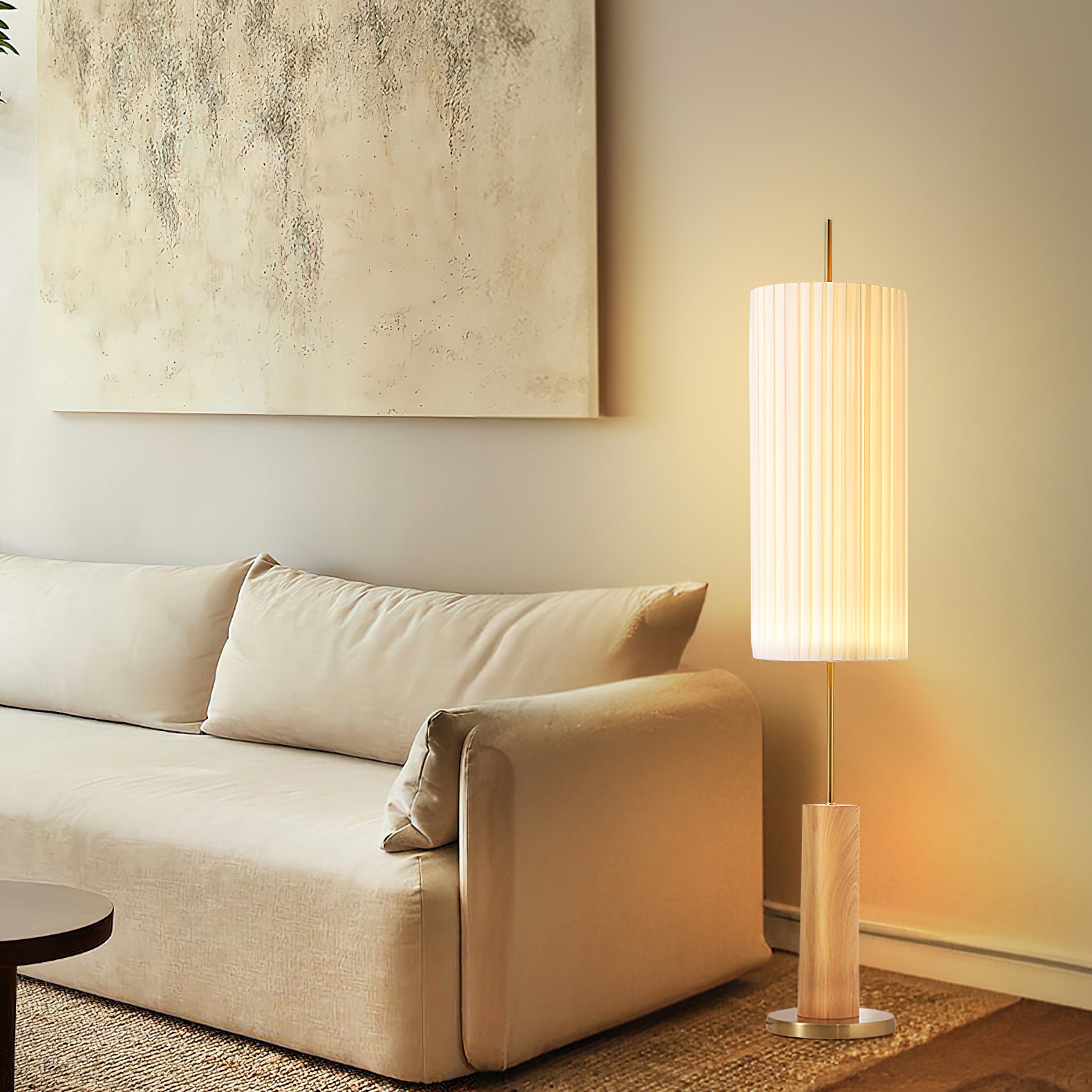 Modern Dorica Floor Lamp with Adjustable Height - Bright LED Standing Light for Living Room, Bedroom, or Office - Perfect for Reading, Working, and Relaxing