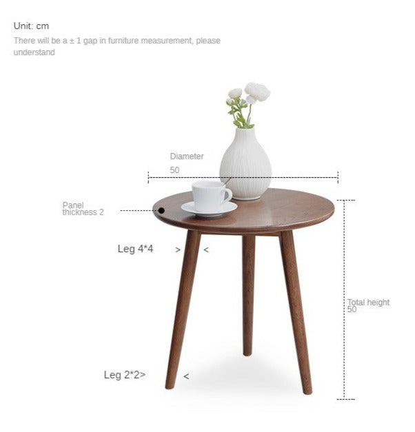 Solid Oak Wood Side Table - Rustic End Table for Living Room, Bedroom, or Patio - Perfect for Coffee, Books, and Decor