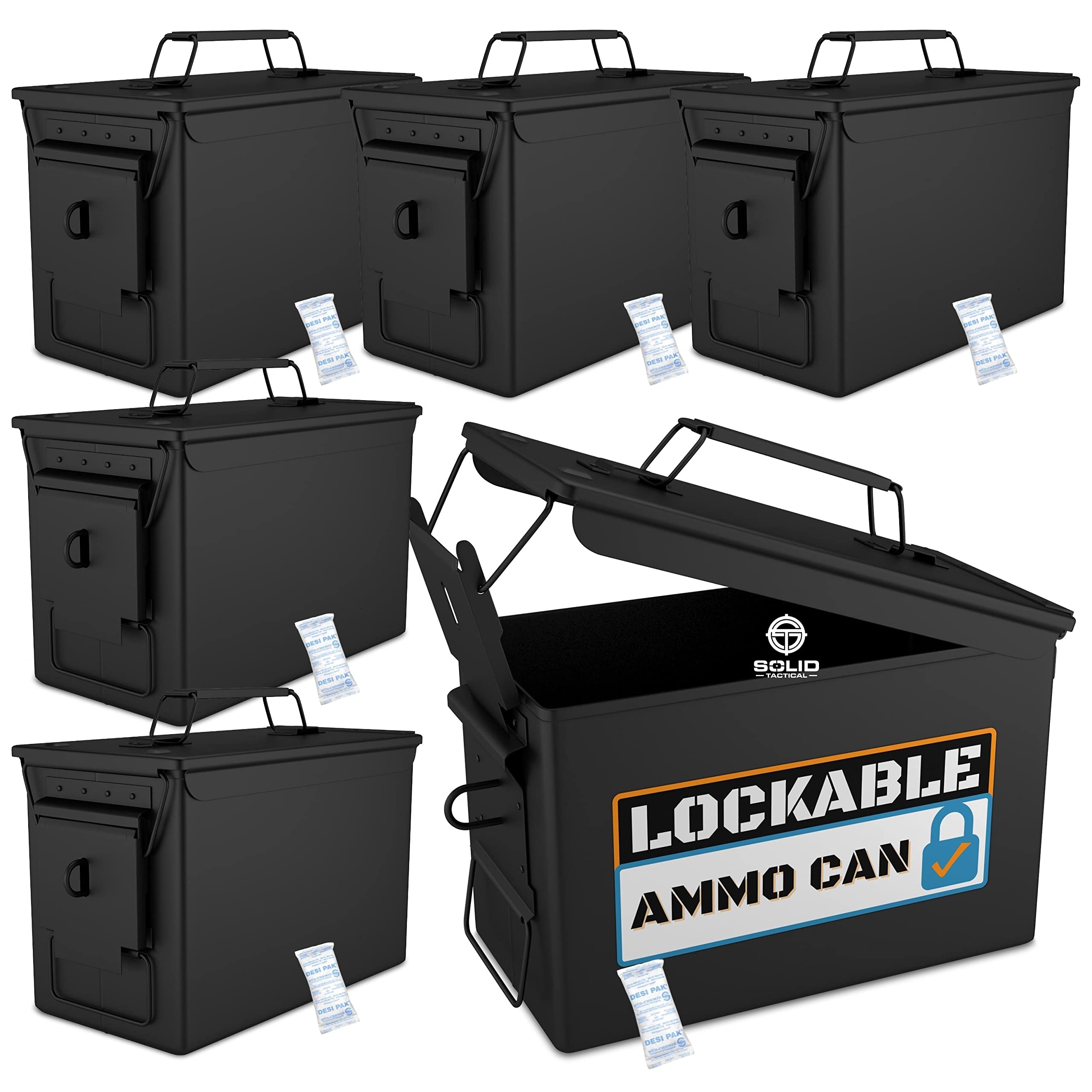 Tactical Metal Ammo Can - Military Grade Waterproof Ammunition Storage Box for Long Term Gun & Ammo Storage | Perfect for Outdoor Shooting, Hunting, and Emergency Preparedness