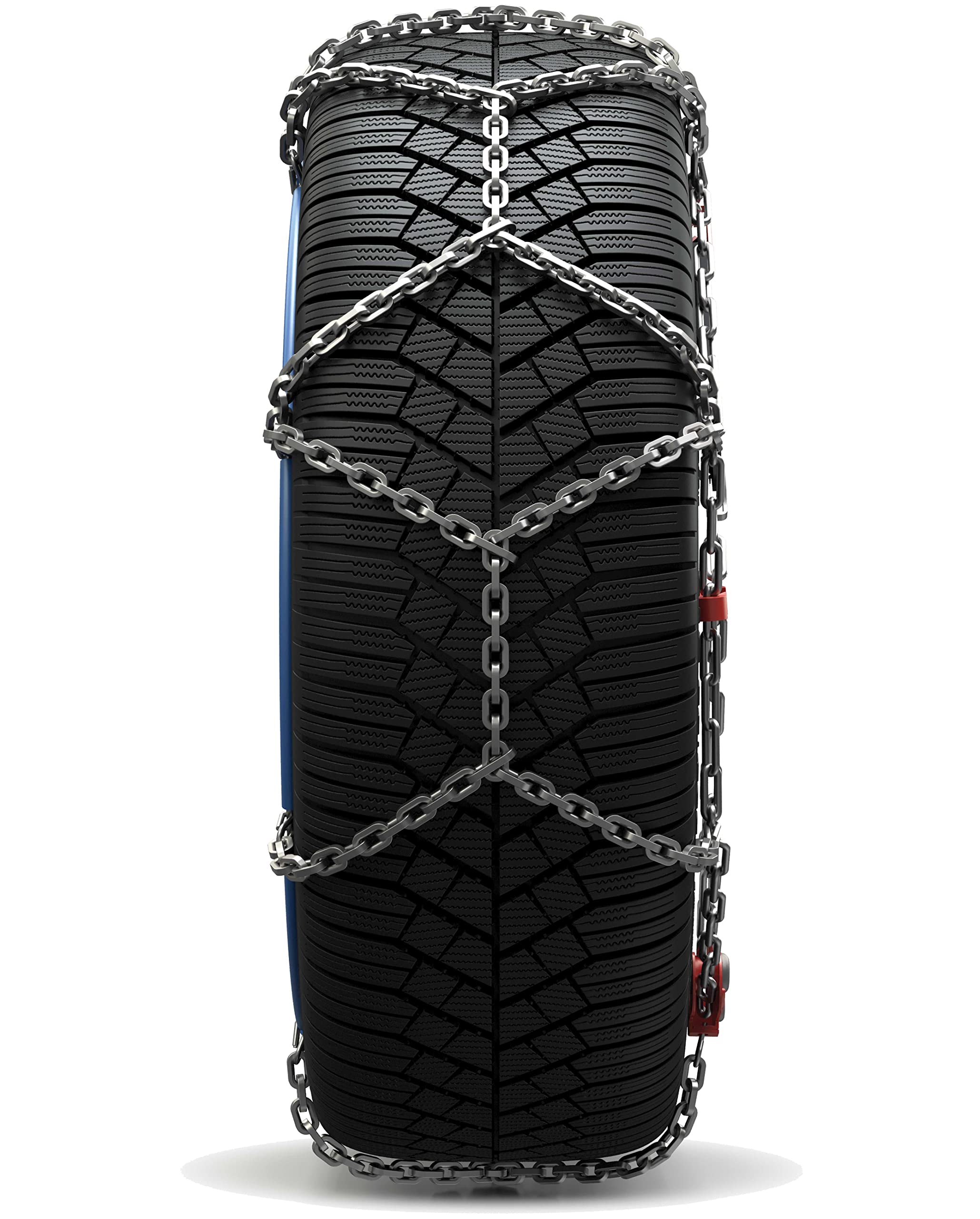 KONIG CB-12 095 Snow Chains for Cars - Heavy Duty Traction Set of 2 - Winter Tire Chains for Snow & Ice - Perfect for SUVs, Trucks & Sedans in Harsh Winter Conditions