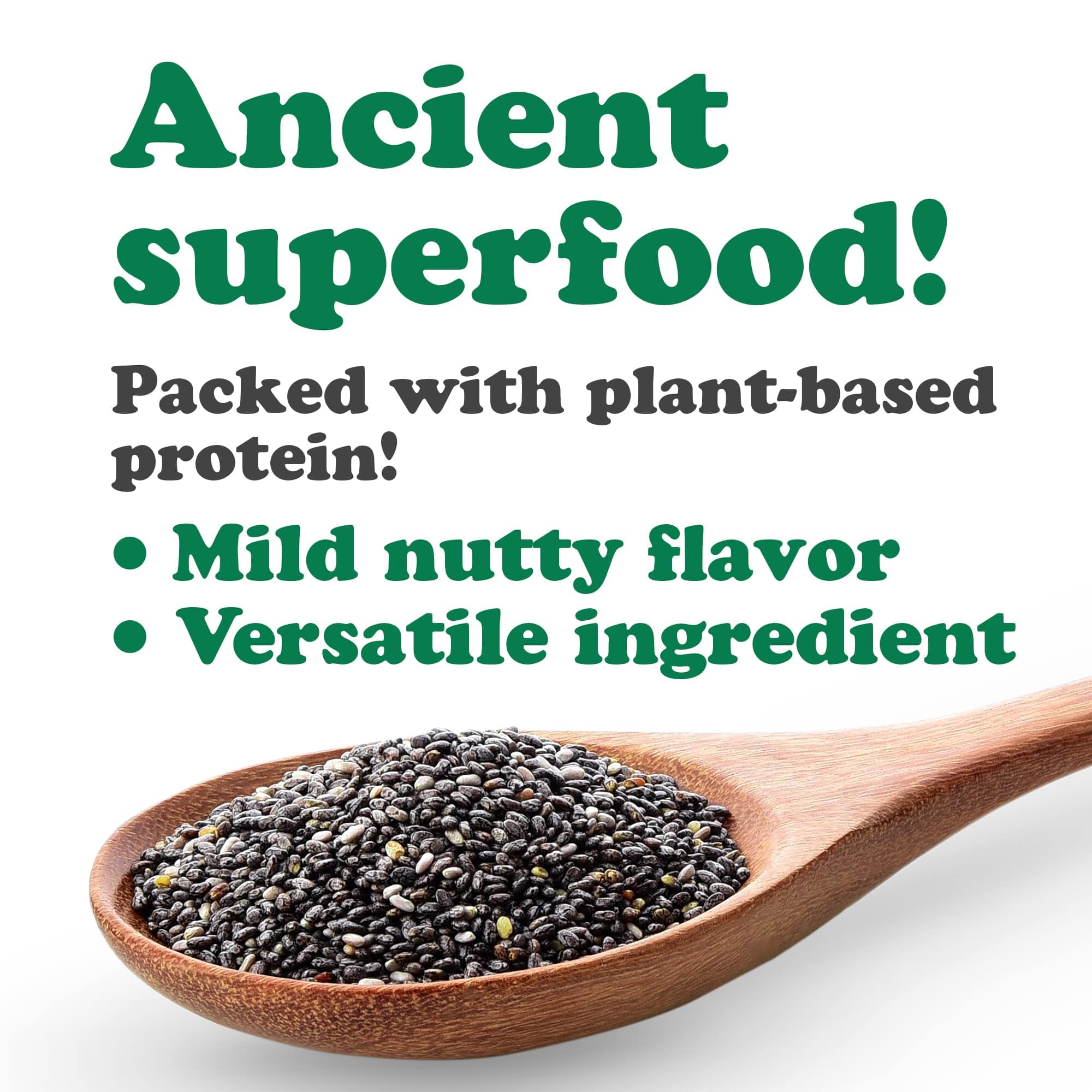 Food to Live - Organic Black Chia Seeds, 20 Pounds Bulk - Whole, Sproutable, Vegan, Kosher, Keto, Paleo, Sirtfood Diet Friendly - High in Omega-3, Fiber & Protein - Perfect for Chia Pudding, Smoothies, Oatmeal, Baking & Weight Loss Recipes
