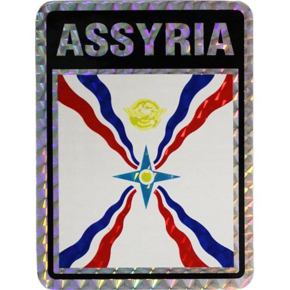 Assyria Country Flag Reflective Decal Bumper Sticker - Durable Vinyl Car Sticker for Windows, Laptops & Vehicles - Show Patriotism on Cars, Trucks, Bikes & Travel Gear