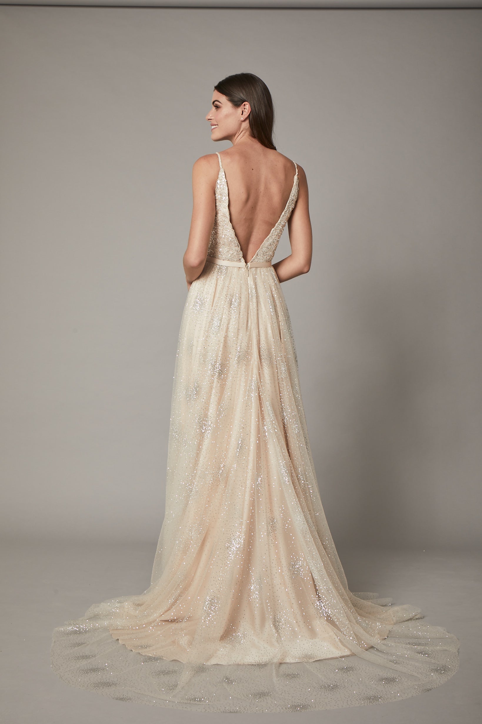 Catherine Deane Rumi Gown - Elegant Long Sleeve Lace Wedding Dress for Brides, Perfect for Beach Weddings and Formal Evening Events