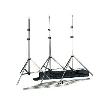21 Ft Canvas Paper Muslin Stage Backdrop with Stand Kit - Includes 7 Cross Bars, 3 Supporting Stands & 2 Carrying Cases - Perfect for Photography, Theater, Events & Studio Backgrounds - by ePhoto INC 9114
