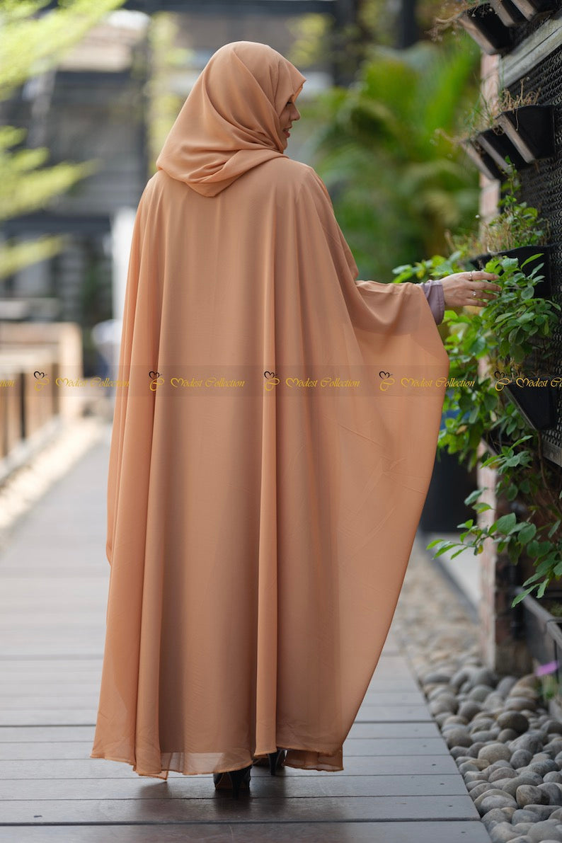 Cleopatra 2-Piece Shrug Abaya Set - Elegant Muslim Women's Prayer Dress for Home & Mosque - Perfect for Ramadan & Eid Celebrations