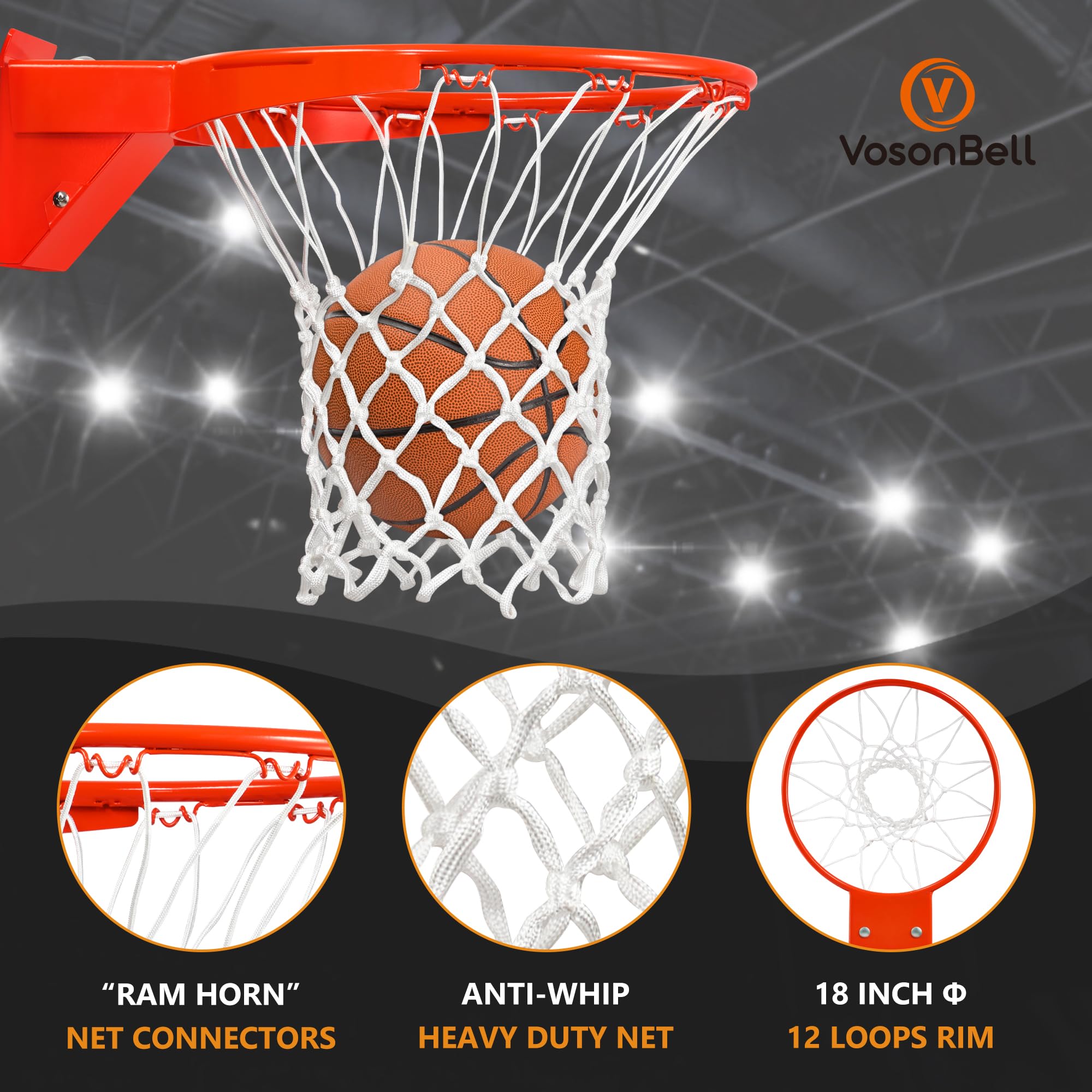 Heavy Duty Breakaway Basketball Rim - 18