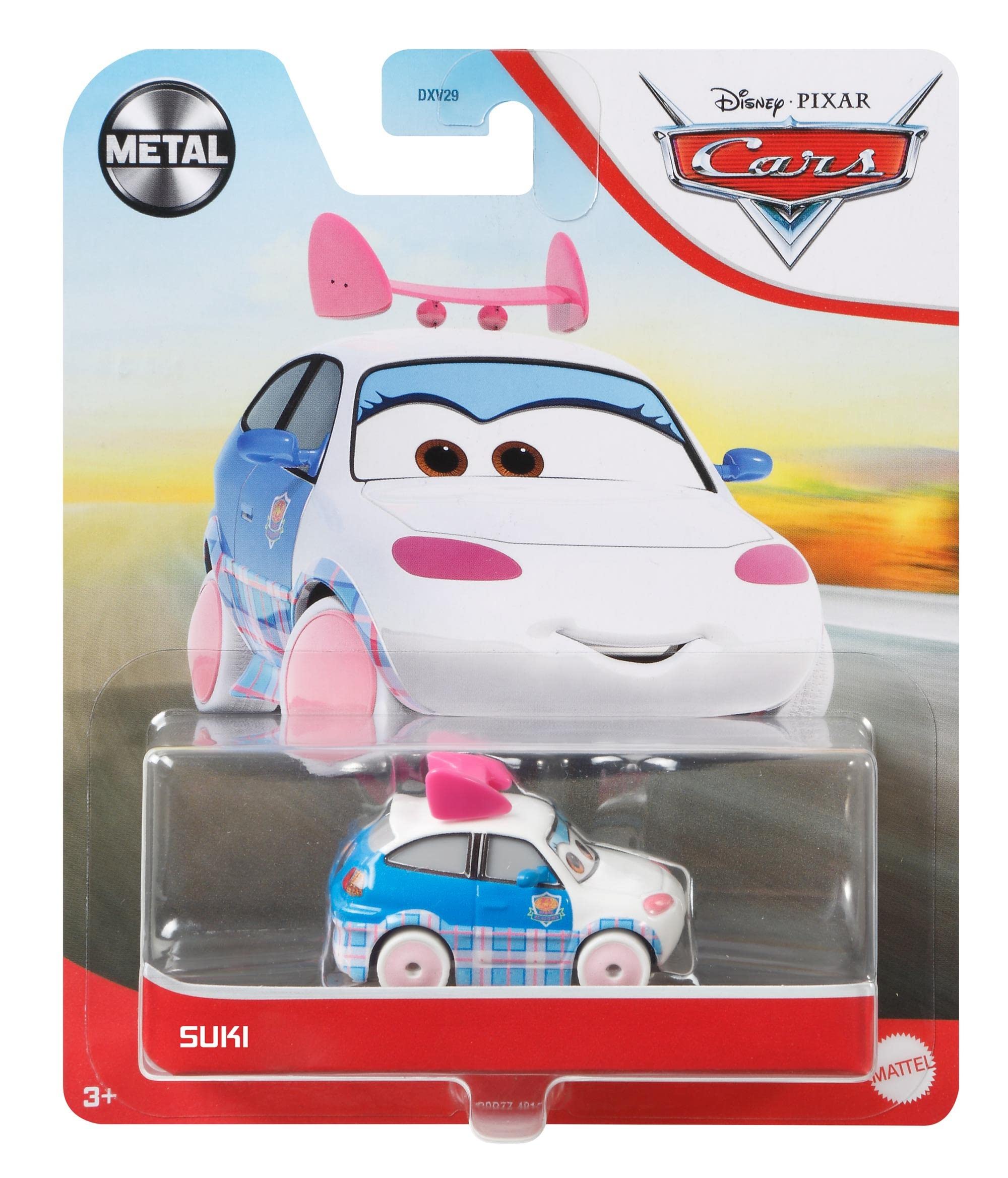 **Disney Cars Movie Suki Miniature Collectible Race Car Toy - Authentic Character from Cars Films, for Kids Ages 3+ (Multicolor) - Perfect for Playtime, Birthday Gifts & Disney Collections**