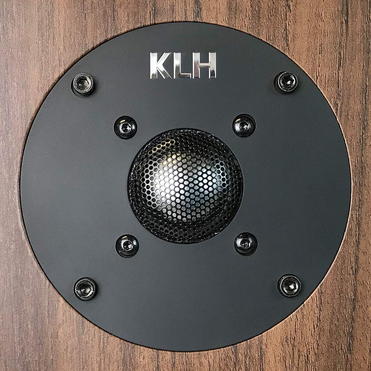 KLH Albany II 2-Way Bookshelf Speakers - Premium Studio Music & High Performance Home Theater | Hi-Res Surround Sound with Deep Bass Port | Detachable Magnetic Grille | European Walnut Finish (Pair) - Ideal for Living Room, Bedroom & Home Office