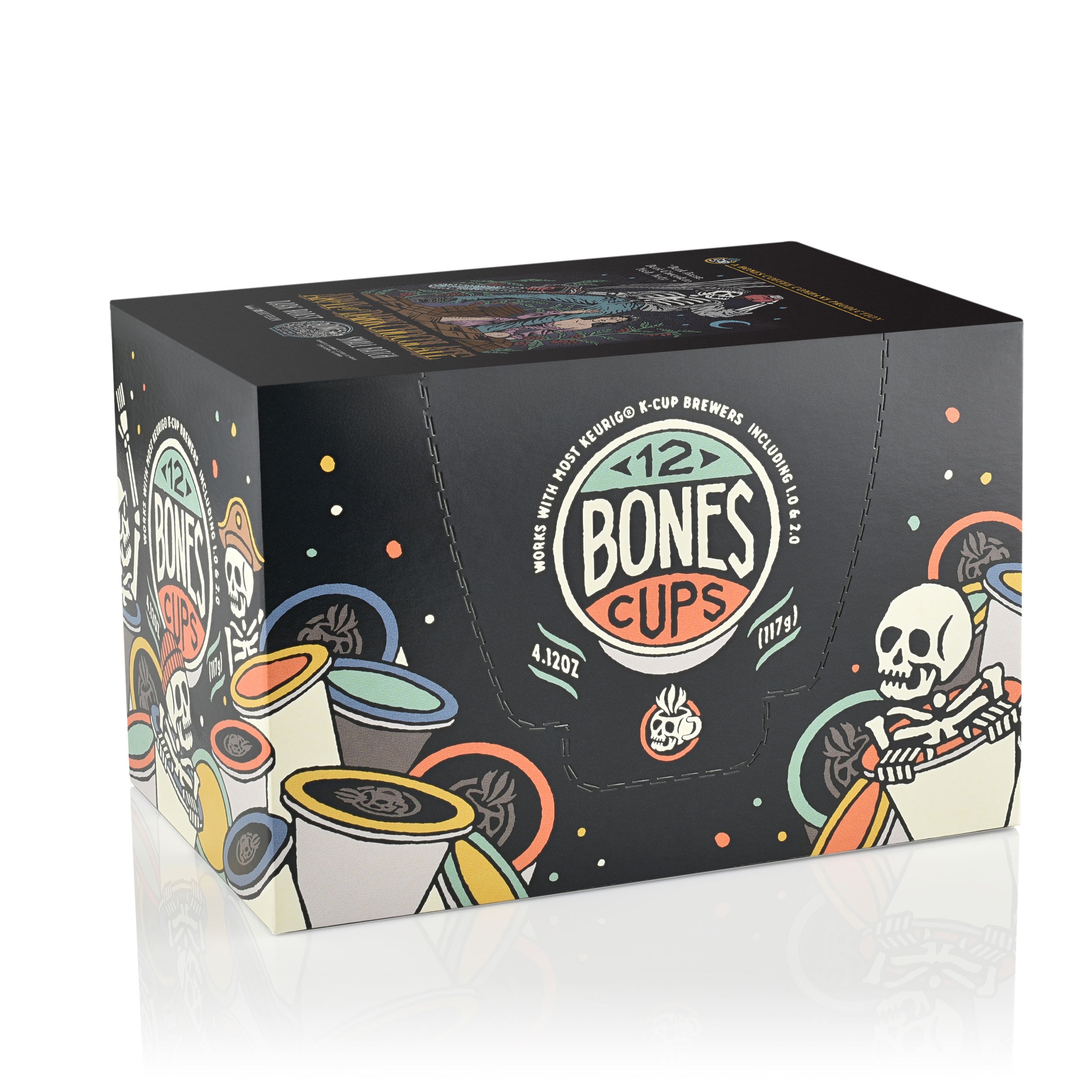 Army of Dark Chocolate Bones Cups - 12 Count | Halloween Party Favors, Trick or Treat Gifts, Spooky Snacks for Kids & Adults