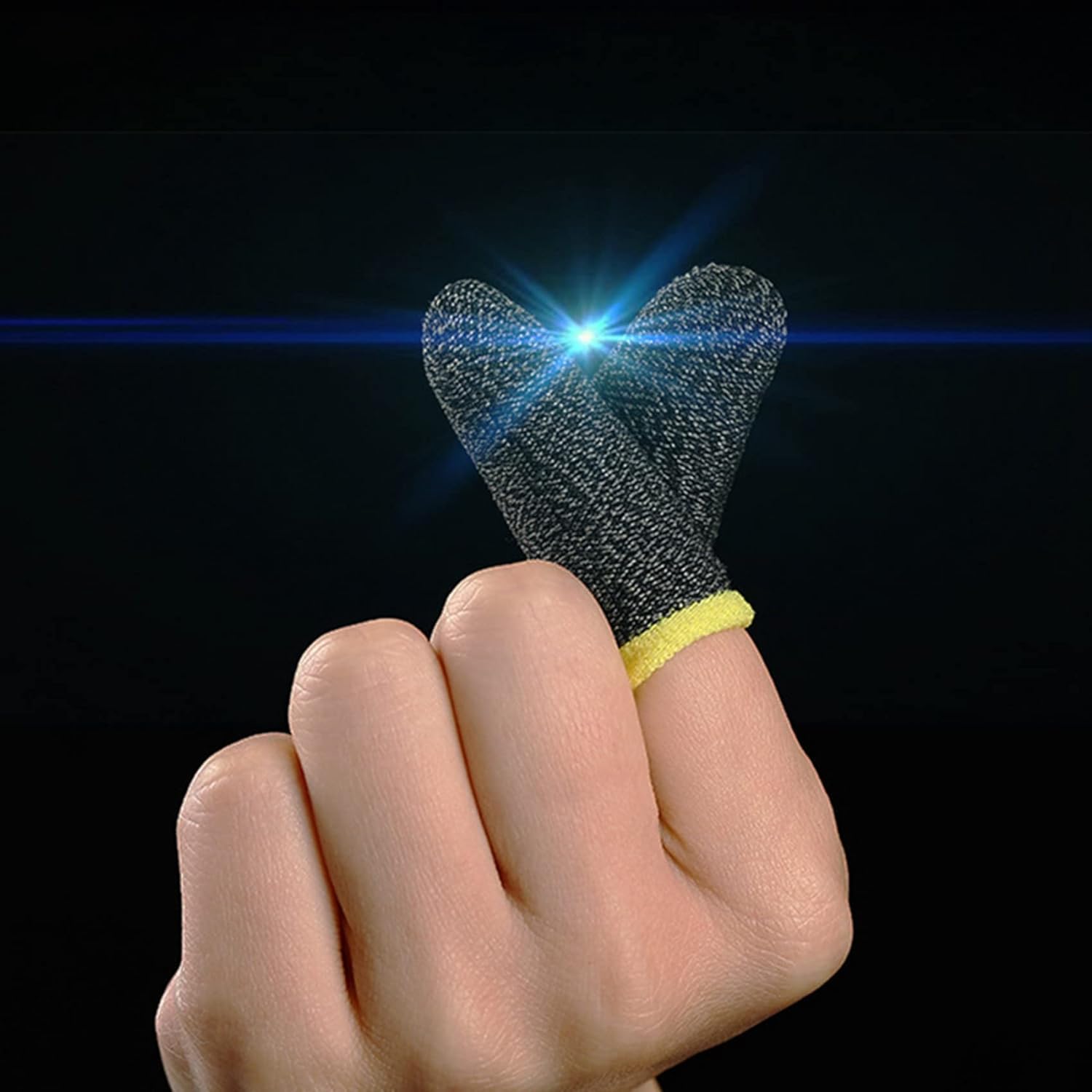 Anti-Sweat Gaming Finger Sleeves - 32X Black Thin Breathable Finger Cots for Mobile & Console Gaming - Perfect for PUBG, Fortnite & COD - Anti-Slip Thumb Sleeves Improve Aim & Reduce Sweat During Long Gaming Sessions