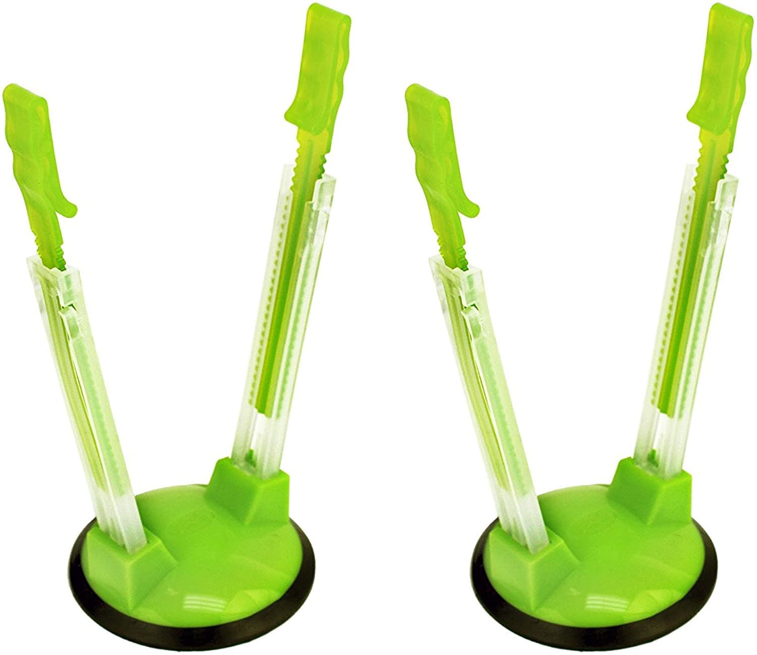 Voarge 2 Pack Adjustable Bag Holder Stand for Plastic Freezer Bags - Perfect for Snacks, Meal Prep Ingredients & Kitchen Organization - Prevents Food Spills & Mess - Ideal for Home Cooking, Camping & Picnics
