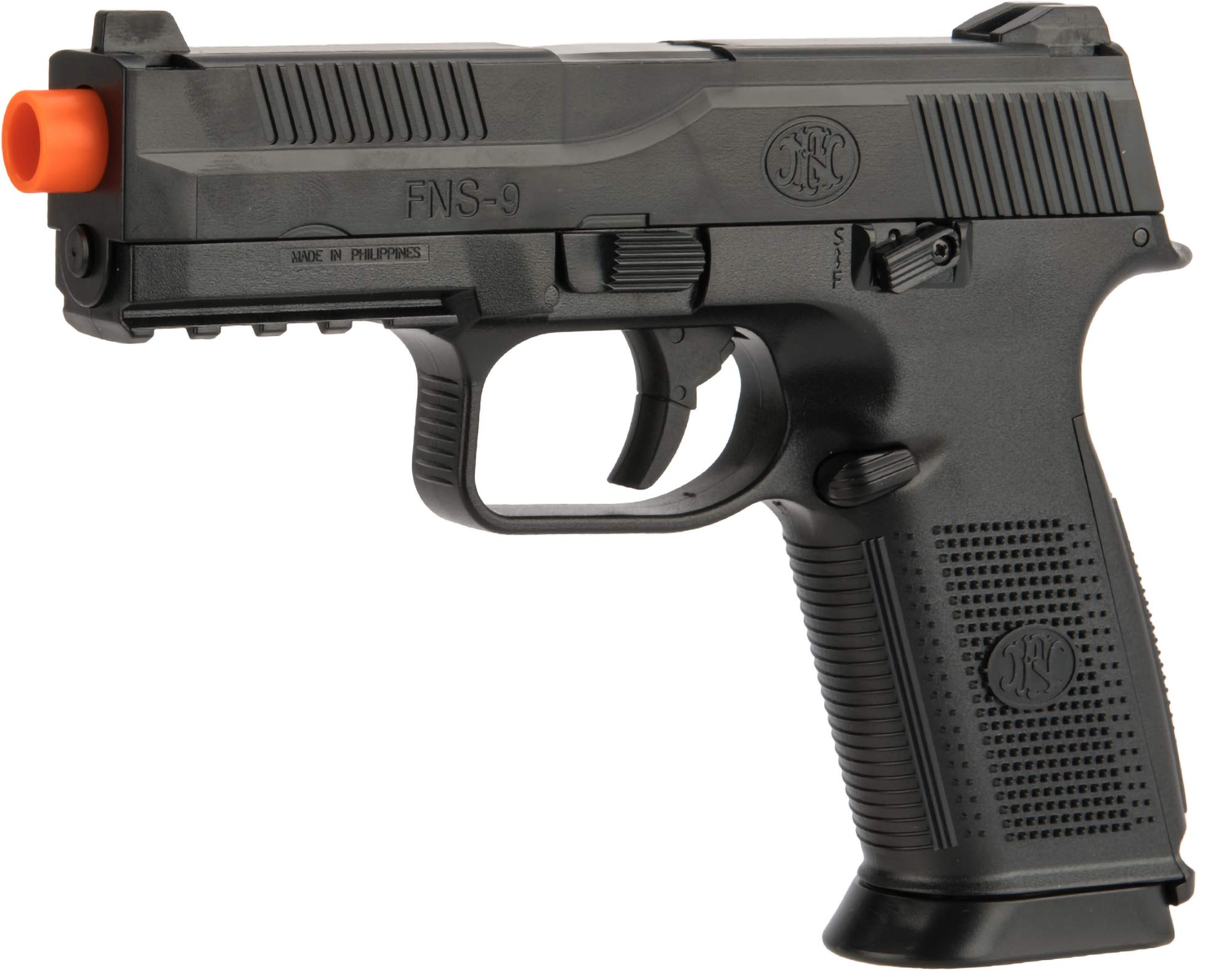CyberGun FN Herstal FNS-9 Spring Airsoft Pistol - Black | Realistic Airsoft Gun for Training & Tactical Games | Outdoor Shooting & Military Simulation