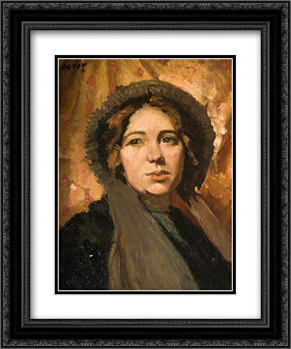 William Orpen Museum Art Print - 20x24 Black Ornate Frame with Double Matting | Elegant Home Decor for Living Room, Bedroom & Office Wall Art