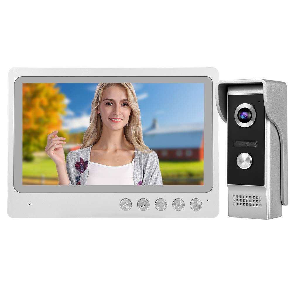 9-inch Video Door Phone with Remote Control - IP65 Waterproof Intercom Doorbell System with Night Vision Camera | Home Security Access Control | Supports Video Recording & Shooting | Perfect for Apartments, Houses & Office Buildings (US)