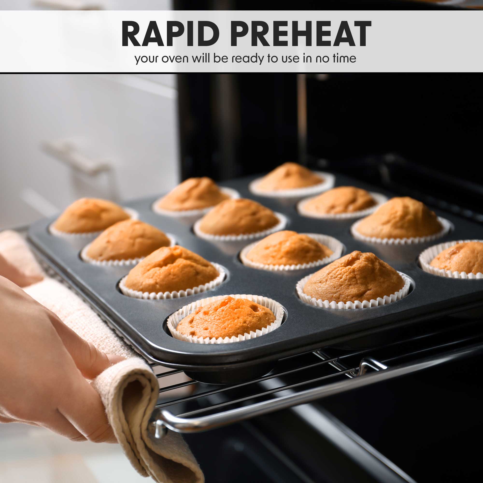Baridi 60cm Built-In Electric Oven with 10 Functions & Fan Assisted Cooking - 72L Capacity, Touchscreen Control - Perfect for Baking, Roasting & Family Cooking
