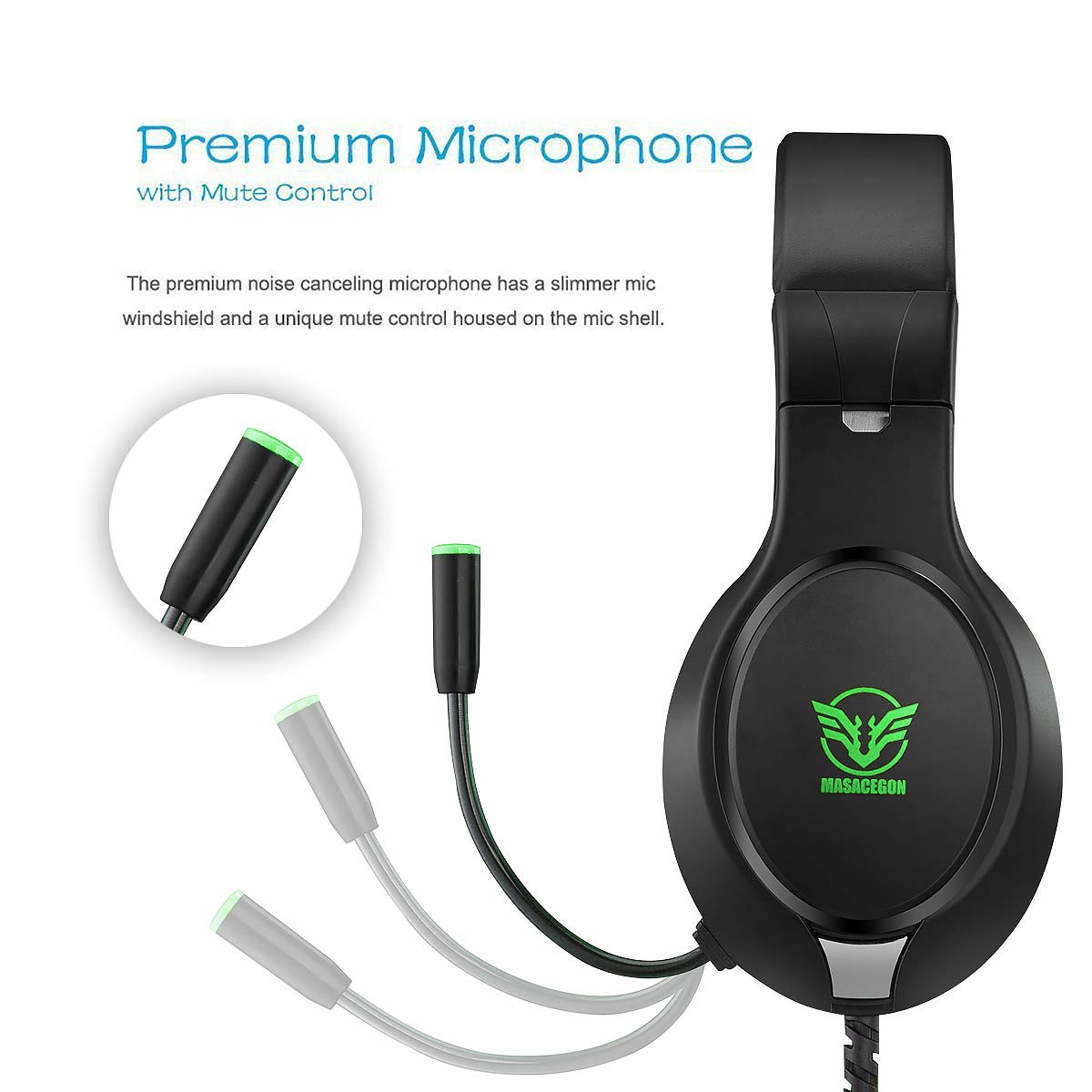 Meedasy Gaming Headset for PS4, Xbox One/S/X, Nintendo Switch, PC & Laptop - Noise Cancelling Over-Ear Headphones with Bass Surround Sound, Flexible Mic & Adjustable Headband - Perfect for Gaming, Streaming & Online Meetings