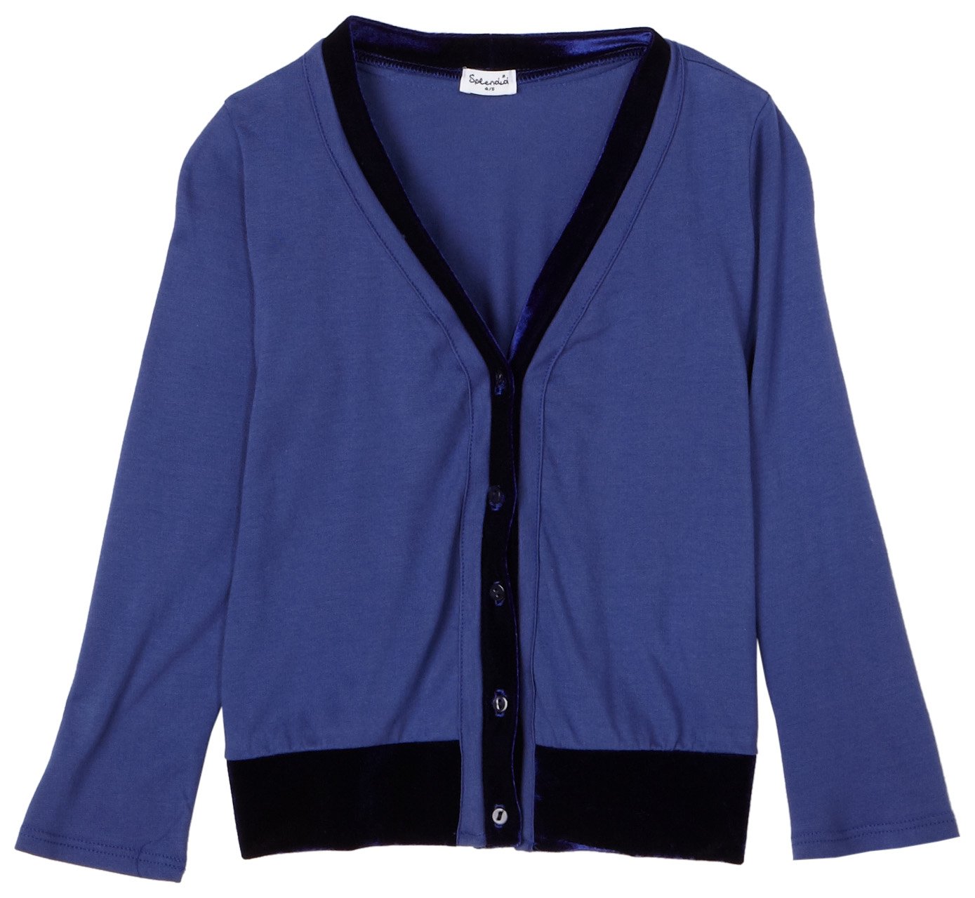 Stylish Velvet & Jersey Blend Cardigan for Little Girls - Perfect for School, Parties & Everyday Wear