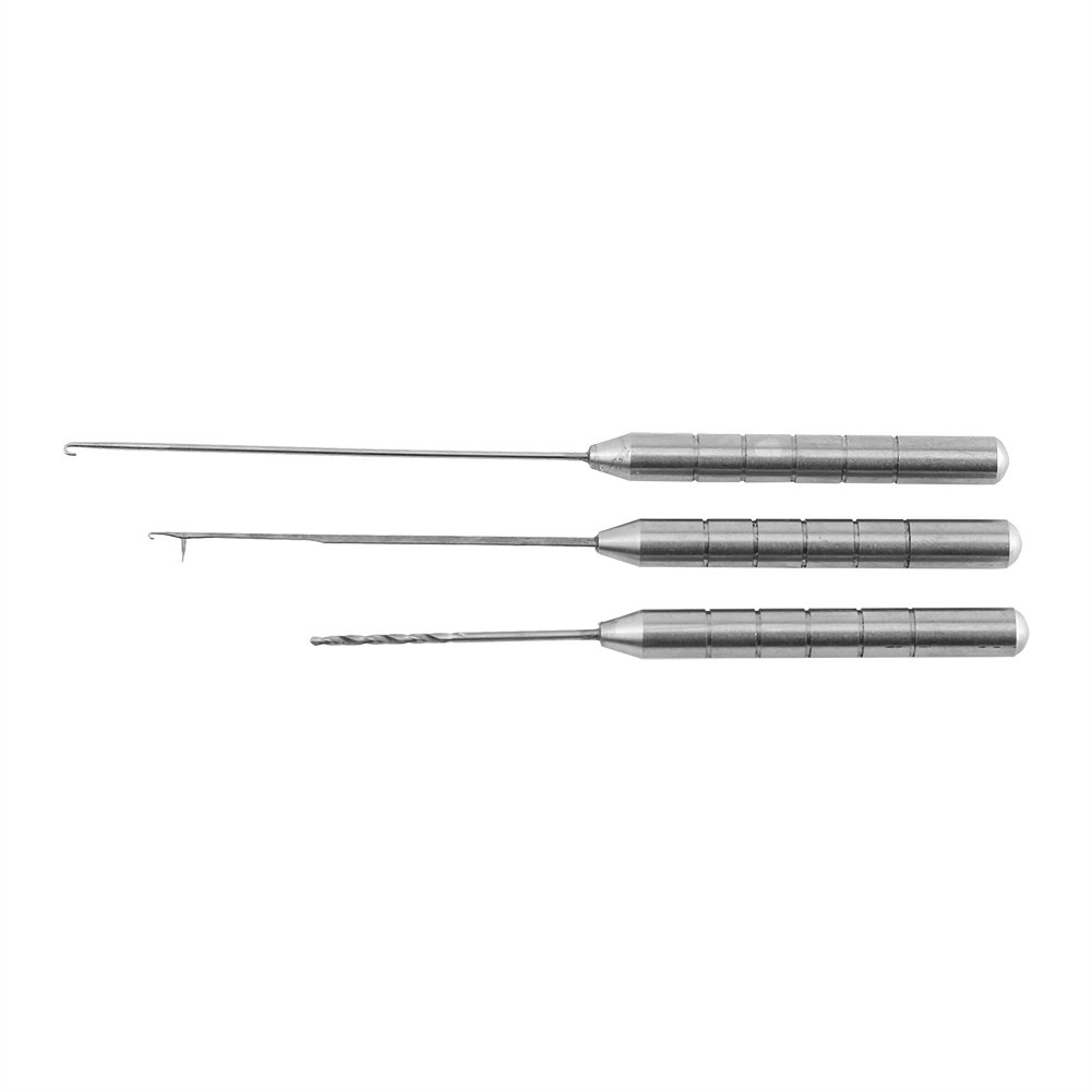3 in 1 Fishing Bait Needle Tool Set - Professional Baiting Rig & Fish Drill Tackle Kit for Saltwater & Freshwater Fishing | Perfect for Making Rigs, Pier Fishing & Boat Angling