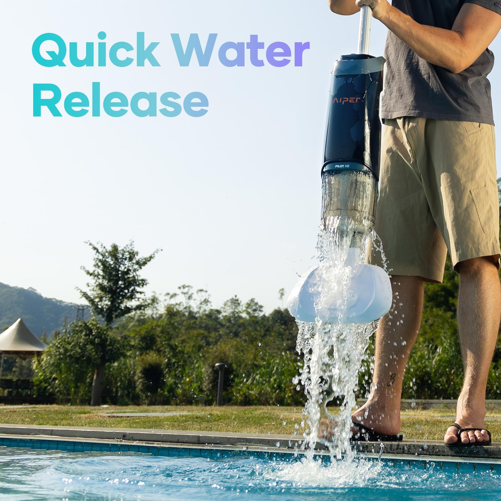 AlPER Cordless Pool Vacuum Cleaner - 8X Strong Suction for Above Ground & Inground Pools, Hot Tubs, Spas | 2 Cleaning Modes, 70 Min Battery Life | Perfect for Pool Corners, Steps & Tight Spaces | Easy Pool Maintenance & Cleaning Solution