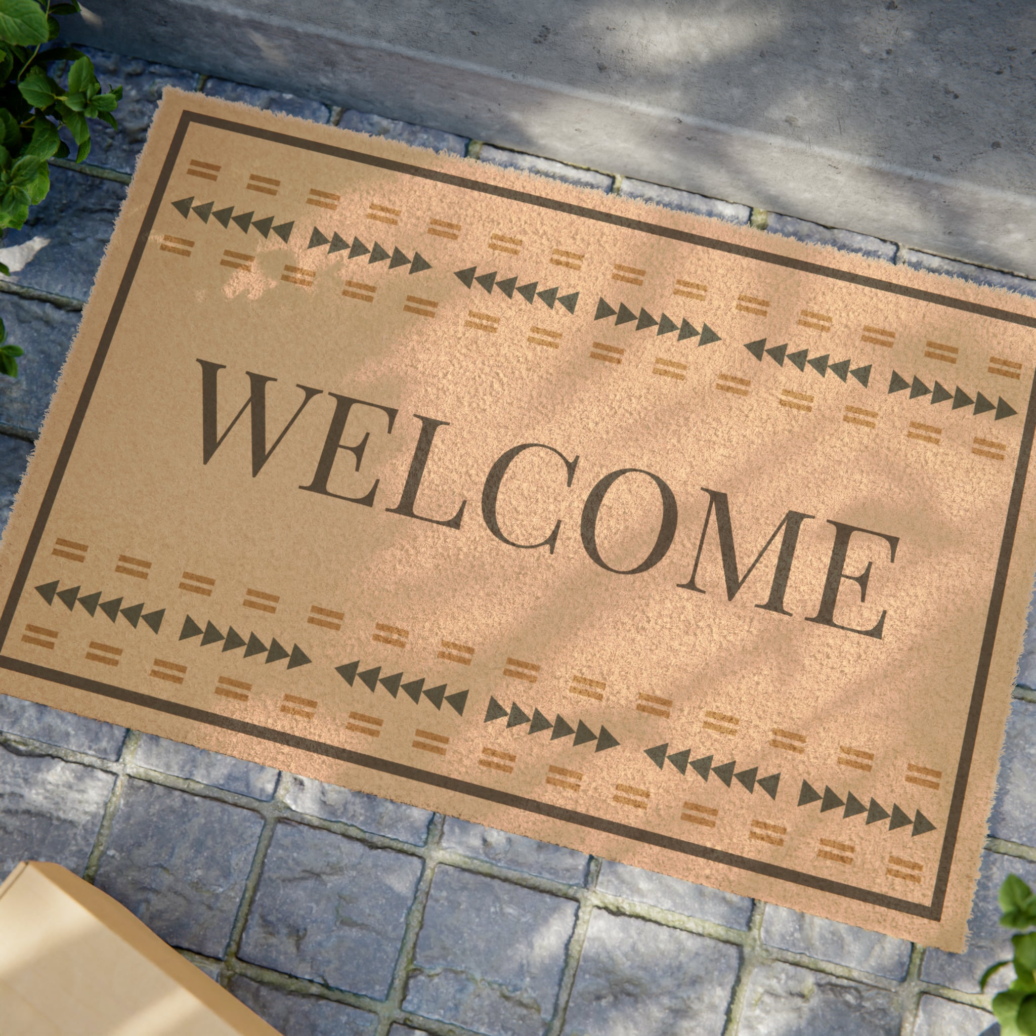 Southwestern Welcome Mat - Heavy Duty Coir Doormat for Outdoor & Indoor Use - Perfect for Entryway, Porch, and Patio
