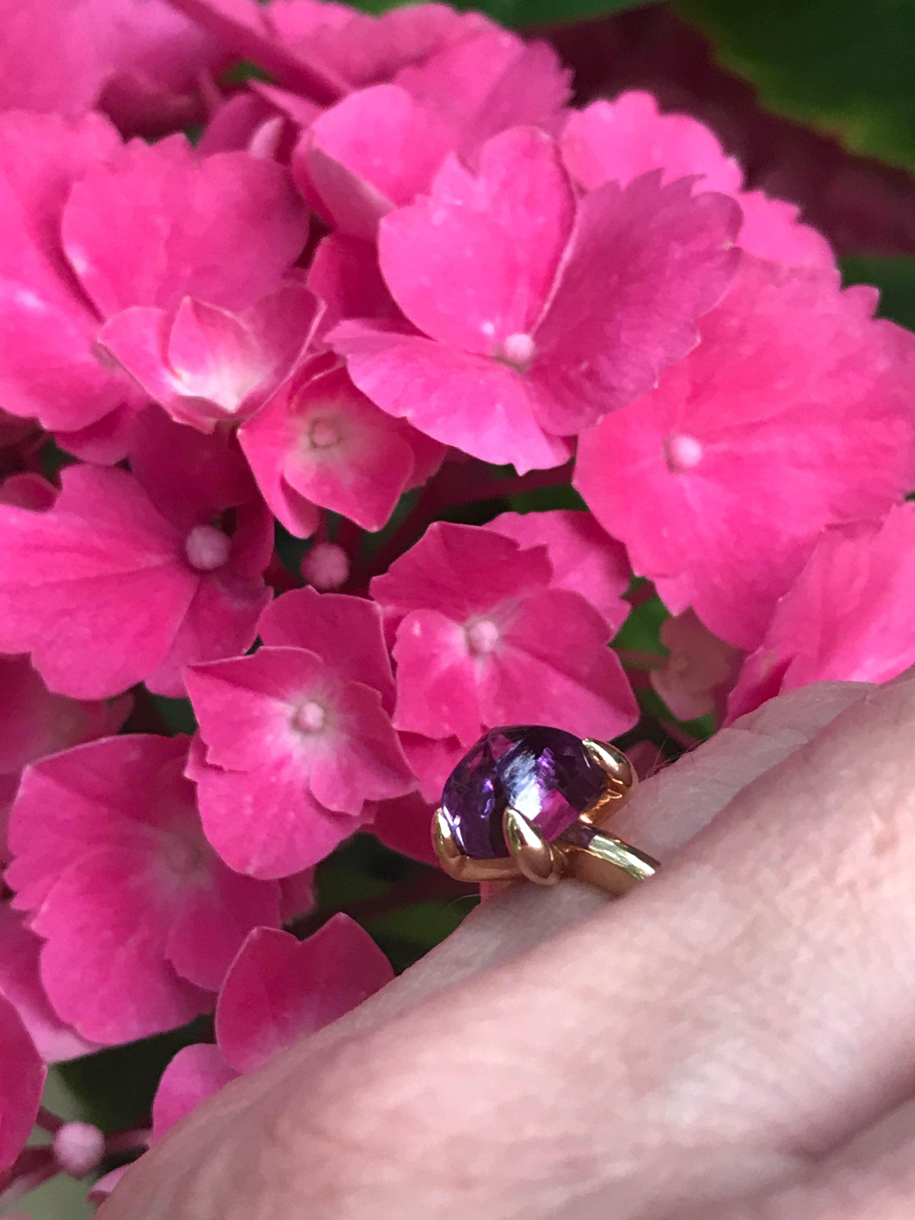 3.00ct Amethyst Ring in 18K Rose Gold - Elegant Purple Gemstone Jewelry for Women, Perfect for Weddings, Anniversaries & Special Occasions