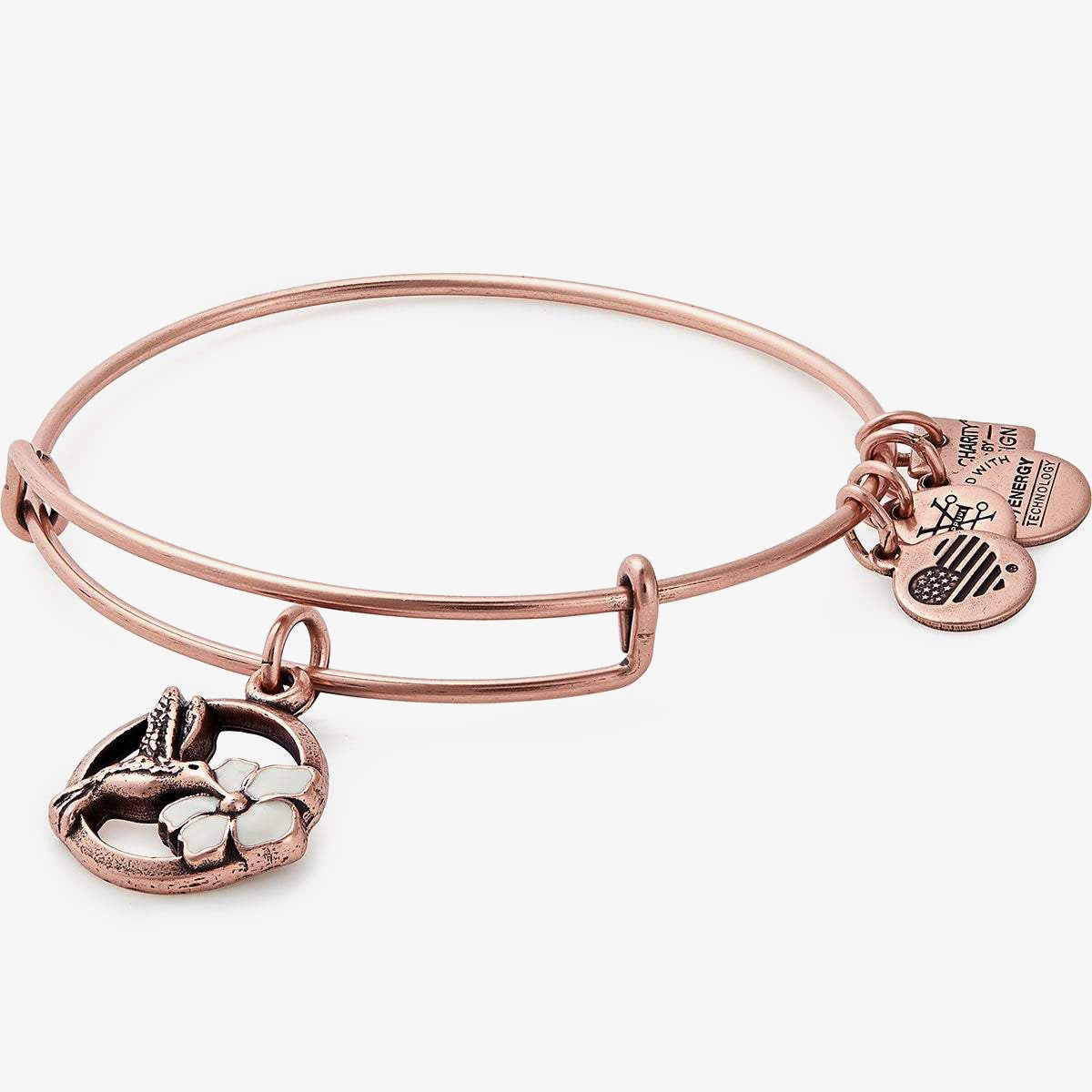 Hummingbird Charm Bangle Bracelet - Elegant Sterling Silver Jewelry for Women | Perfect Gift for Birthday, Anniversary & Everyday Wear