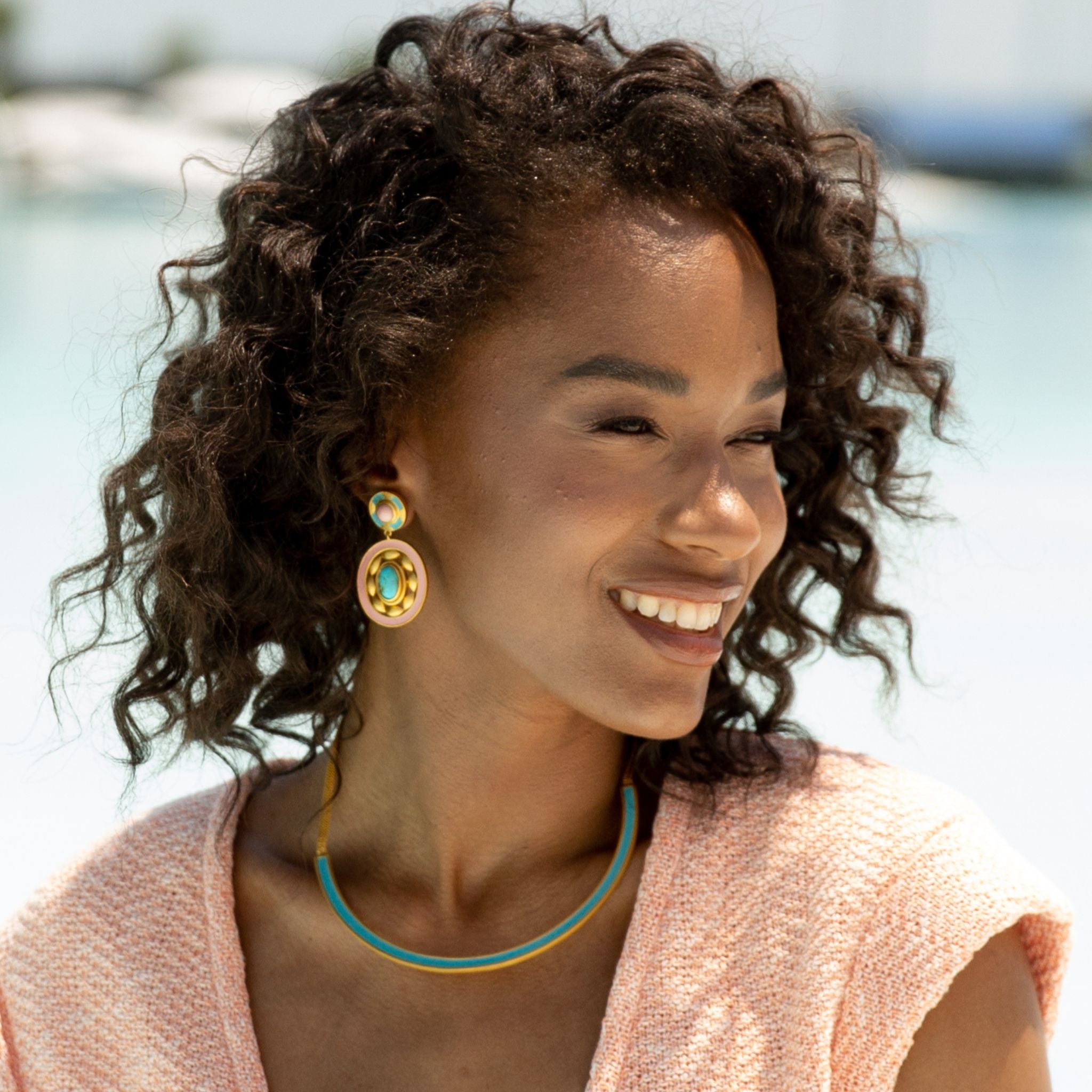 Venice Statement Earrings for Women - Elegant Dangle Drop Earrings with Crystals, Perfect for Parties, Weddings & Special Occasions