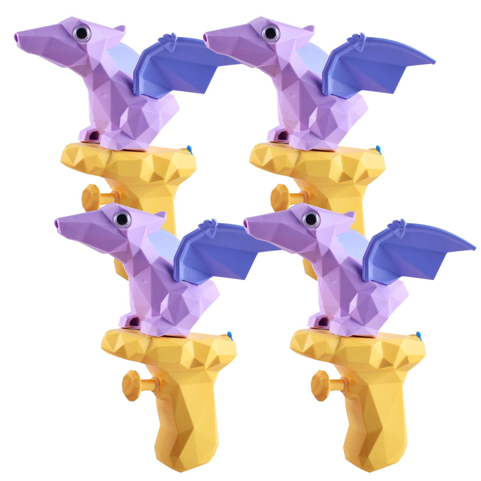 **TICZLOE 4 Pack Dinosaur Water Guns for Kids - 150ml Capacity Small Water Pistols for Boys & Girls, Toddler Bath & Pool Party Favors, Summer Outdoor Water Toys (Purple) - Perfect for Beach, Backyard, and Birthday Party Fun**