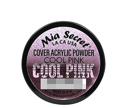 Mia Secret Acrylic Powder - Cover Cool Pink 1/2 oz (14g) for Nail Art, DIY Manicure & Professional Salon Use - Long-Lasting & Vibrant Nail Enhancement