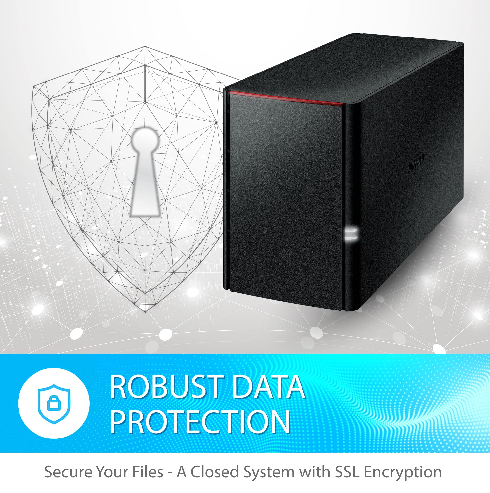 BUFFALO LinkStation 220 8TB 2-Bay NAS Network Attached Storage with Pre-Installed HDD - Reliable Home Cloud & Network Storage Solution for Media Backup, File Sharing & Remote Access