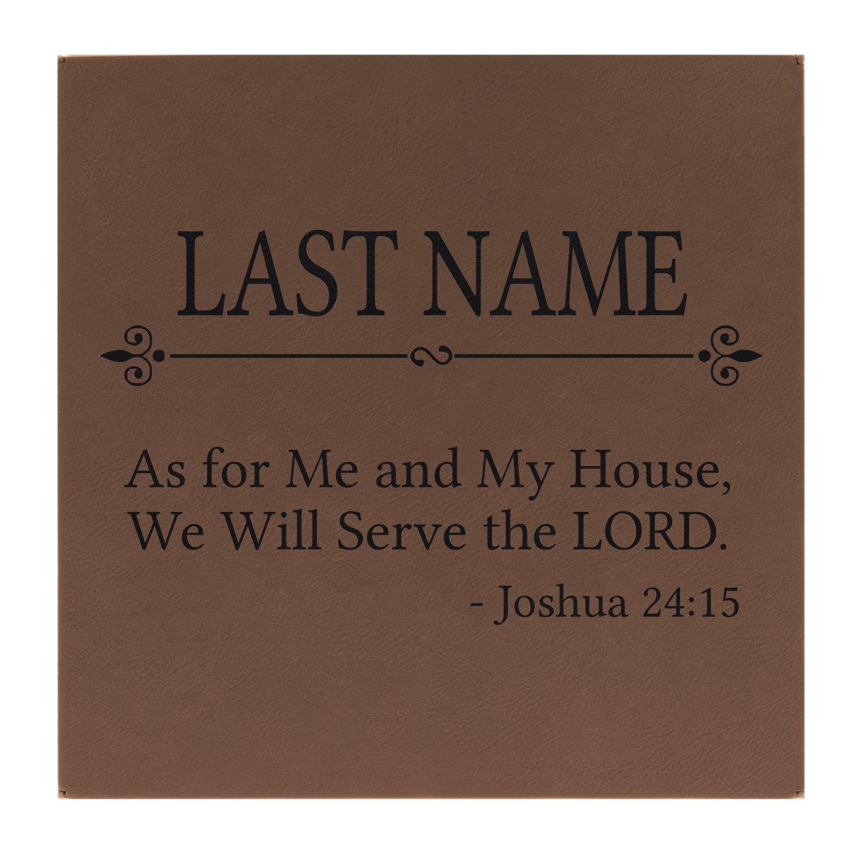 Personalized Christian Wall Art - Joshua 24:15 Bible Verse & Family Name - Wedding Gift for Home Decor