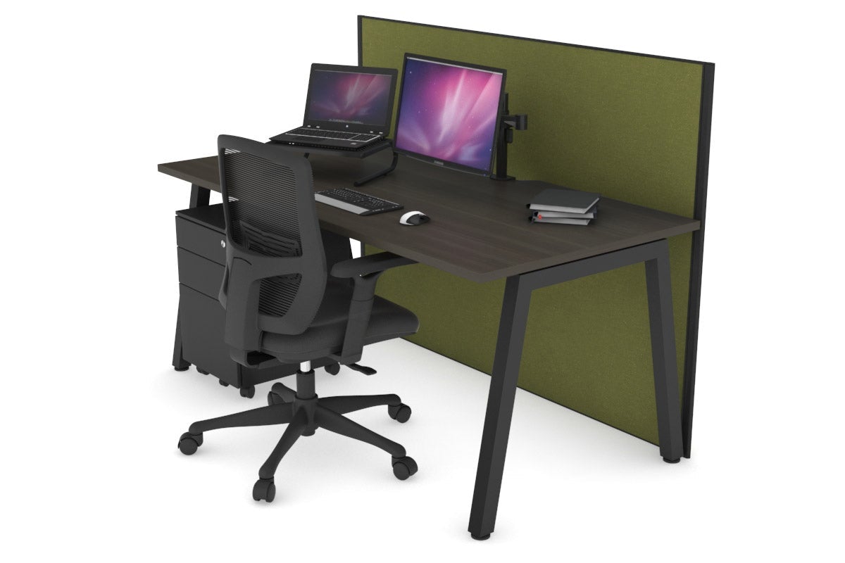 Horizon Quadro A Legs Office Desk - 1600L x 800W with Cable Management Scallop | Modern Workstation for Home Office, Study Room & Small Business Spaces