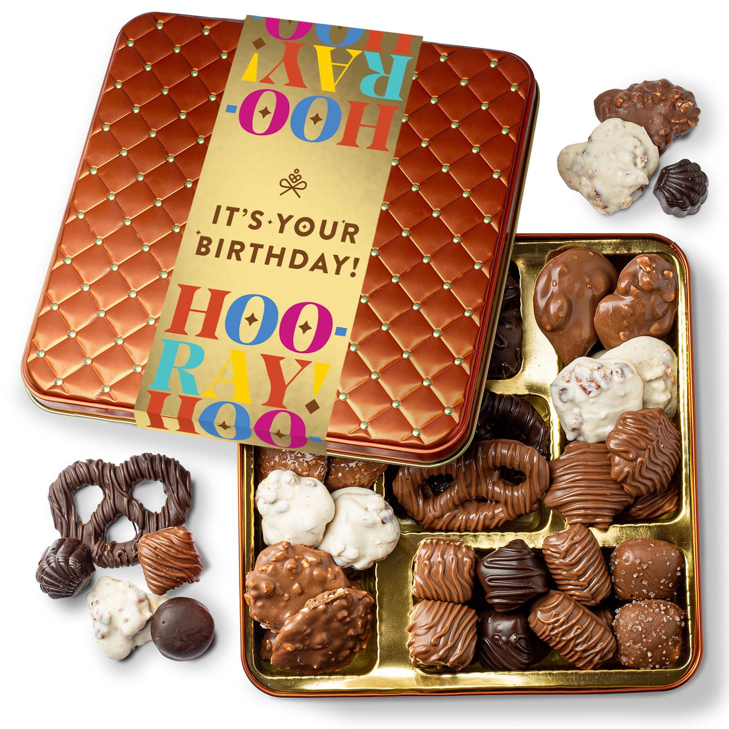 BONNIE AND POP - Premium Birthday Gift Basket with Chocolate & Snacks for Women & Men | Gourmet Food Gift Box | Birthday Treats & Prime Snack Arrangements | Perfect for Office Celebrations, Housewarming Gifts & Special Occasions