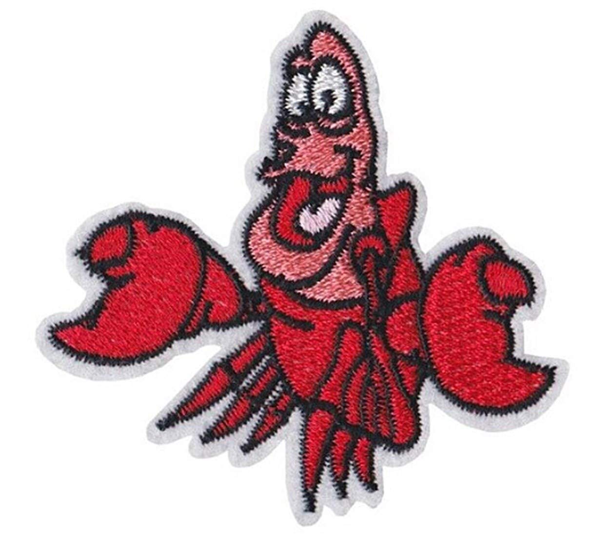 Little Mermaid Sebastian Crab Embroidered Iron-On Patch 2.75