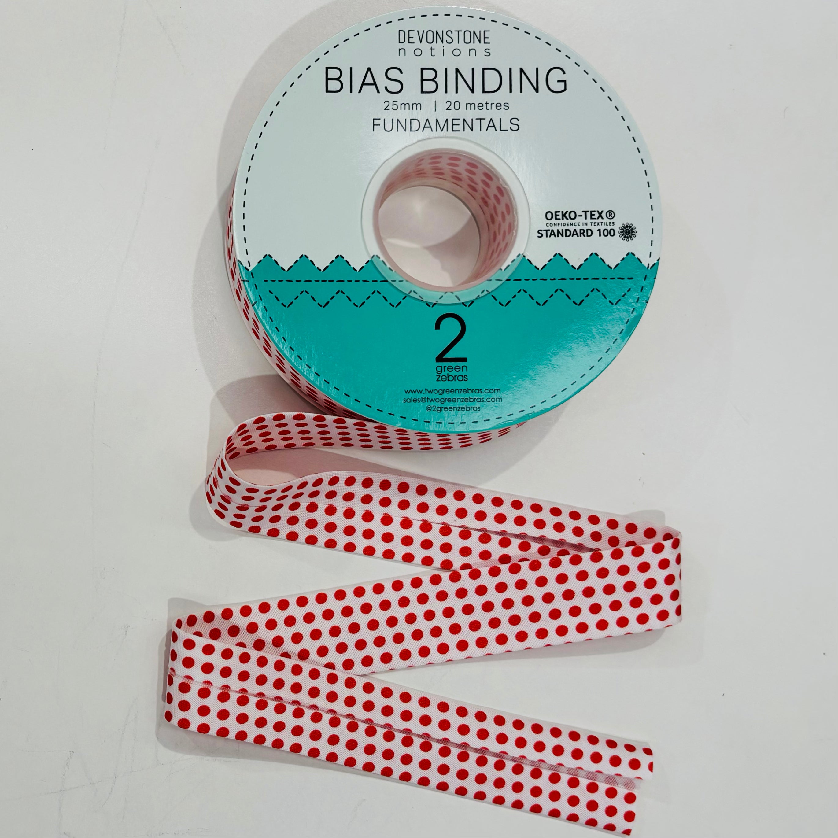 Georgia Dot 1 Inch (25mm) Bias Binding Tape - DVBB2980 - Perfect for Quilting, Sewing Projects & DIY Crafts