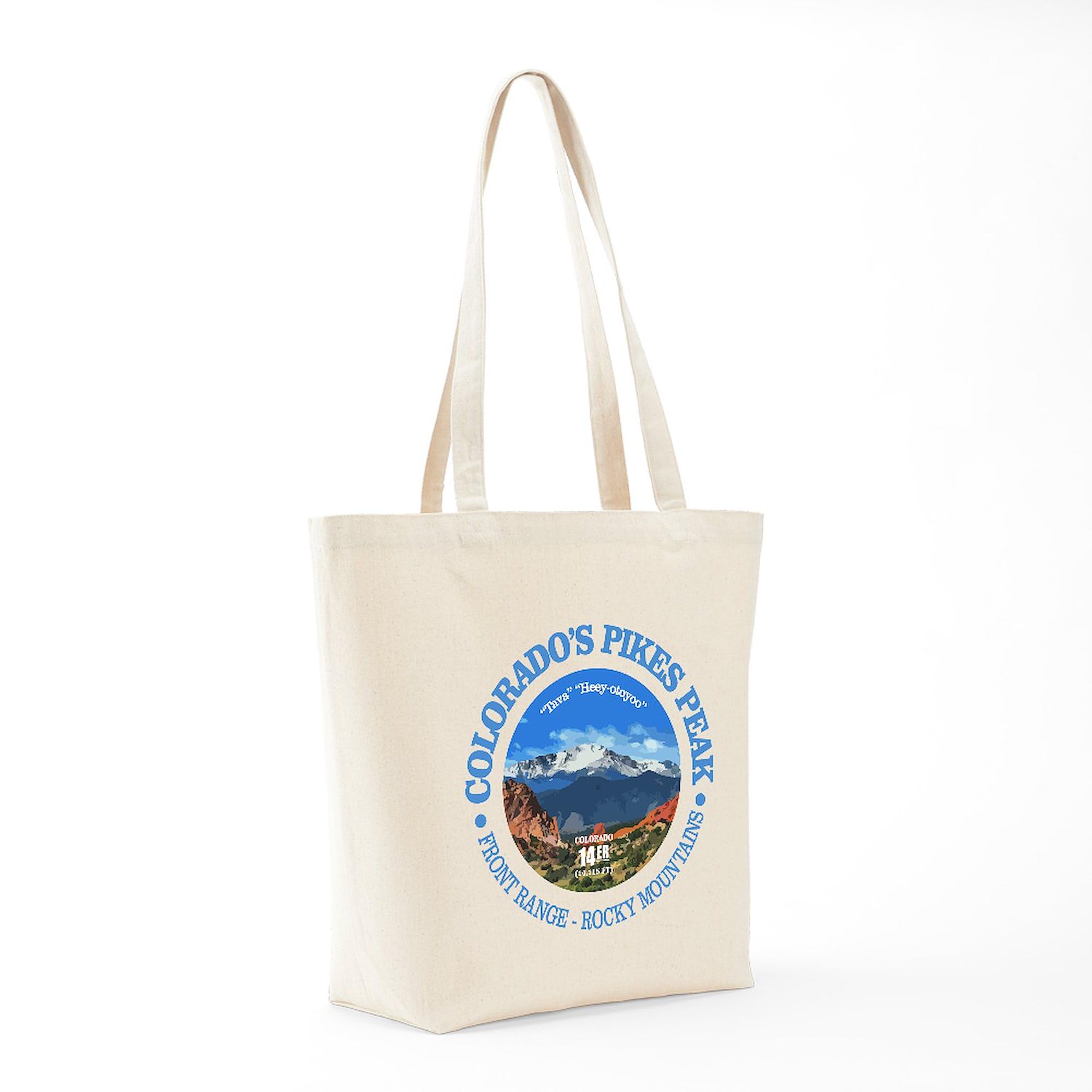Pikes Peak Natural Canvas Tote Bag - Eco-Friendly Reusable Shopping Bag for Groceries, Beach & Daily Use | CafePress