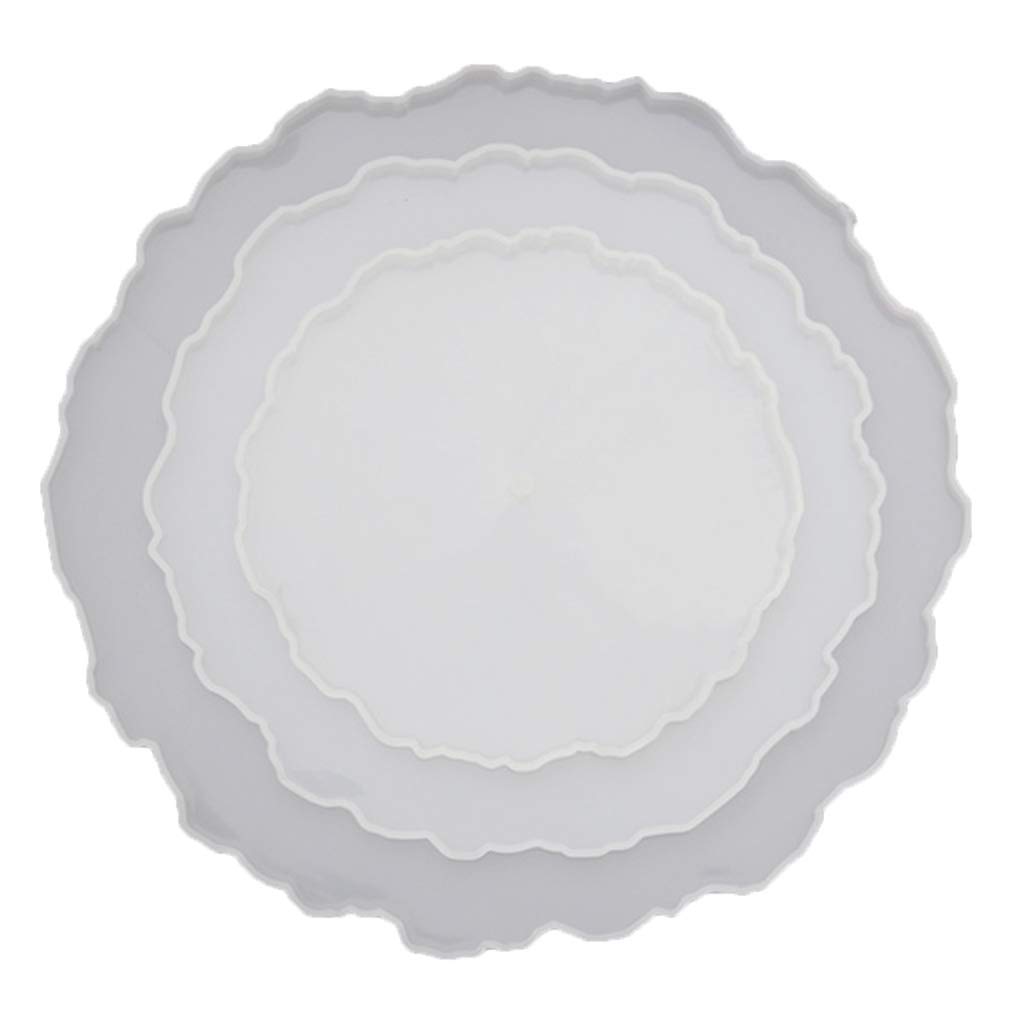MAOSUO 3-Layer Irregular Fruit Tray Resin Mold - Large Transparent Flexible Silicone Mold for DIY Epoxy Resin Crafts, Cake Decorating & Fruit Serving Plates - Perfect for Parties, Weddings & Home Decor