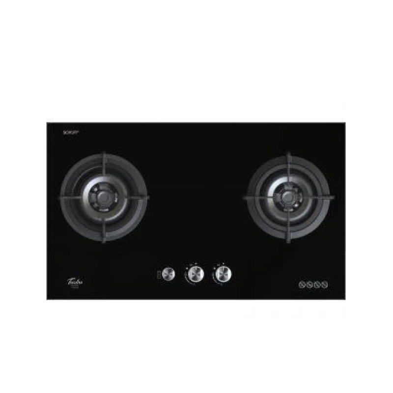 Europace ECH9148A 90cm Premium Inclined Range Hood with EBH6281S 2-Burner 80cm Slim Gas Cooktop (Schott Glass) - Perfect for Modern Kitchens & Small Spaces