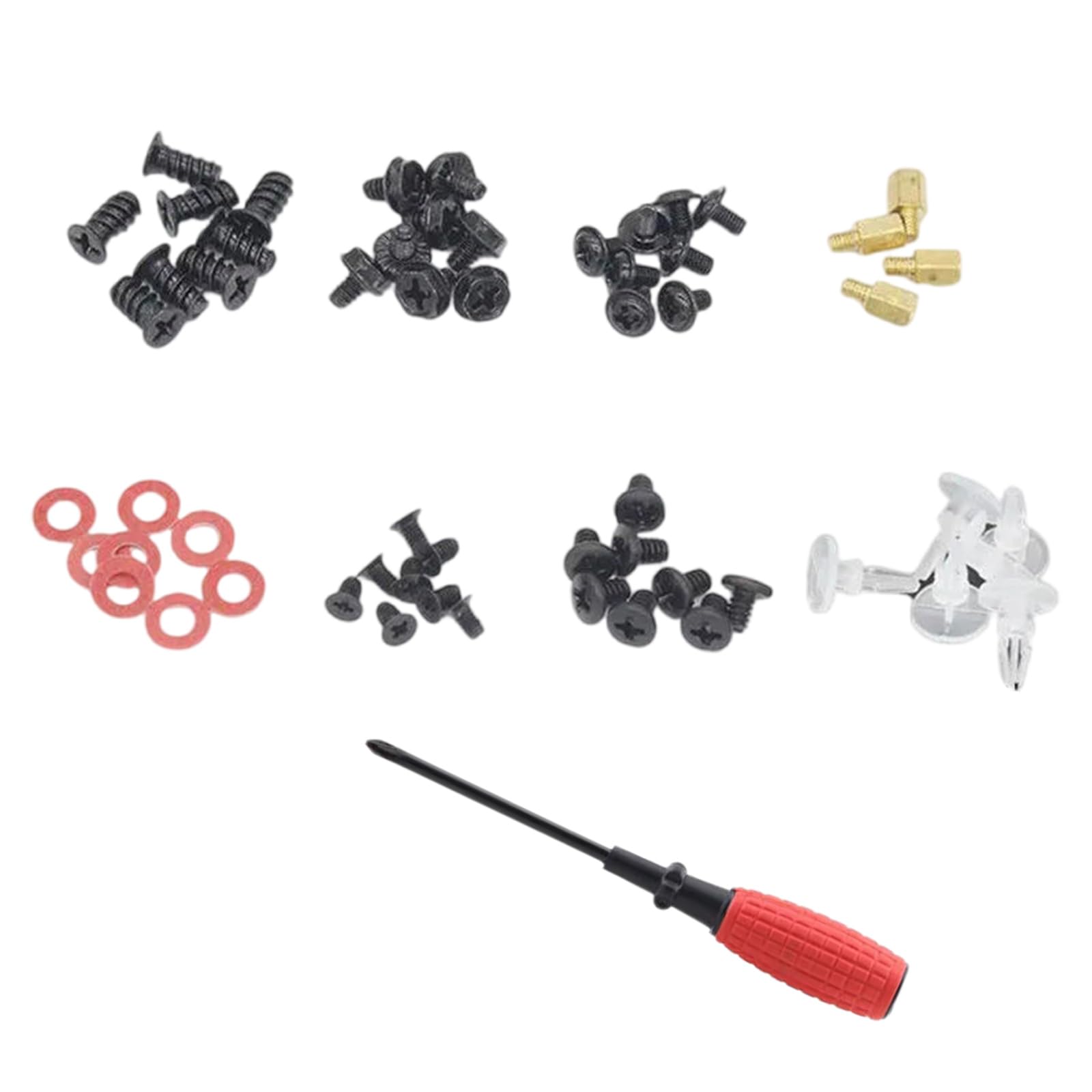 YUNNIAN Durable Computer Screws & Motherboard Standoffs Kit - High-Quality PC Case Mounting & Repair Hardware for DIY Builds, Upgrades, and Maintenance